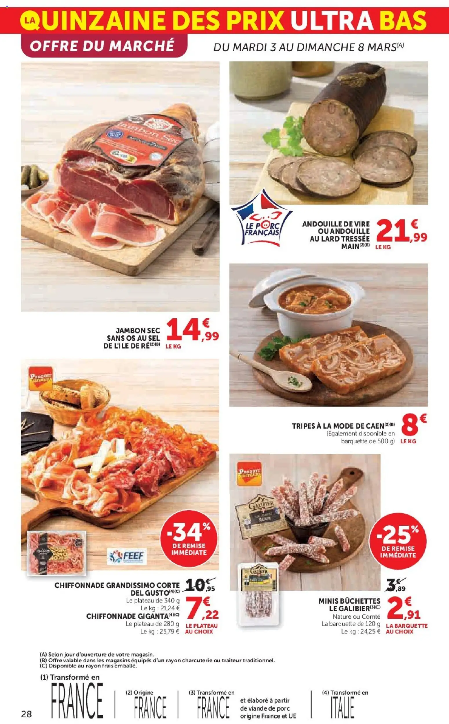 {H1} | Page: 28 | Produits: Viande de porc, Plateau, Sel, Porc