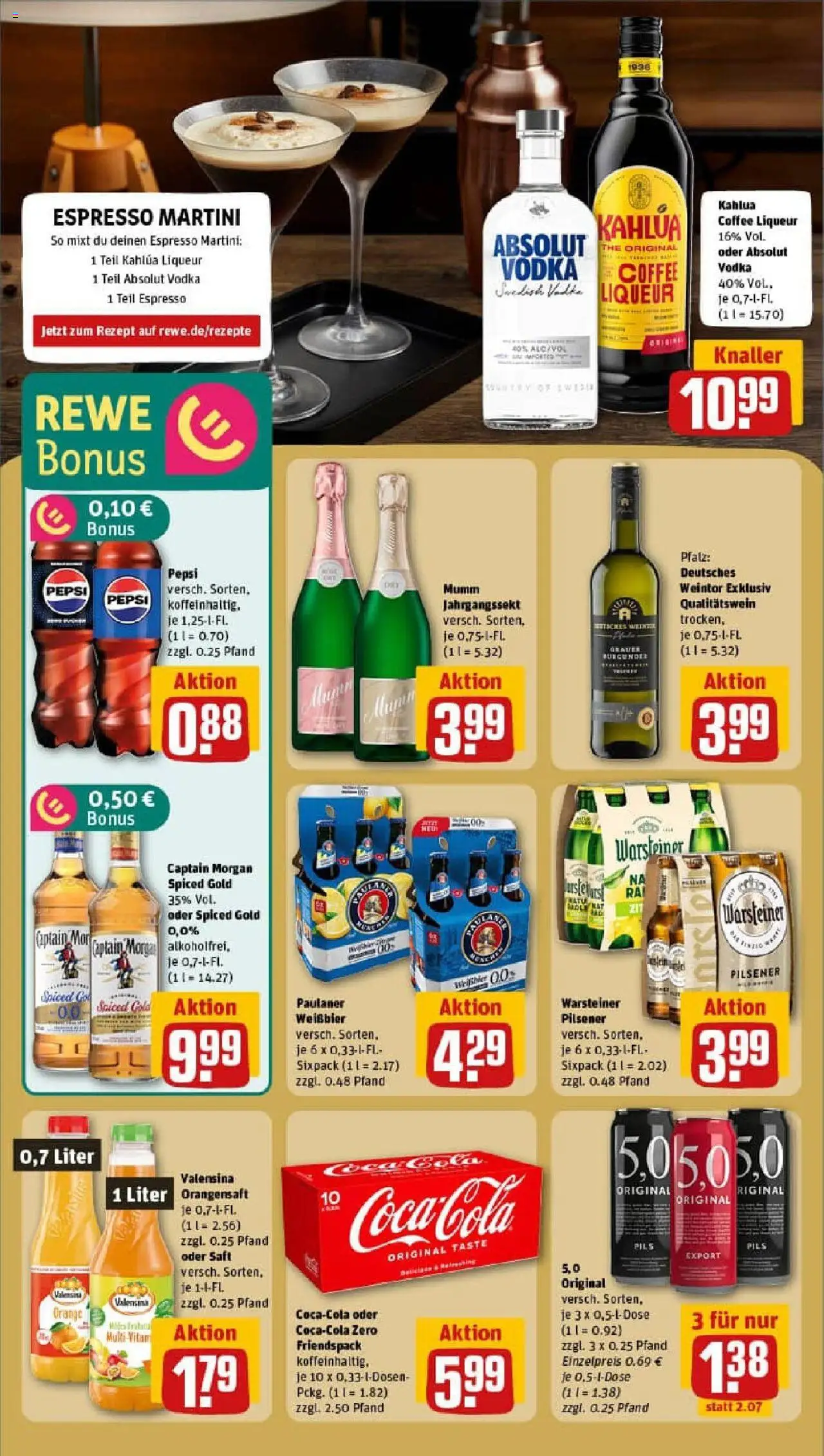 Rewe prospekt Ebersberg	 – gültig ab 01.09.2025 | Seite: 9 | Produkte: Pils, Orangensaft, Warsteiner, Captain morgan