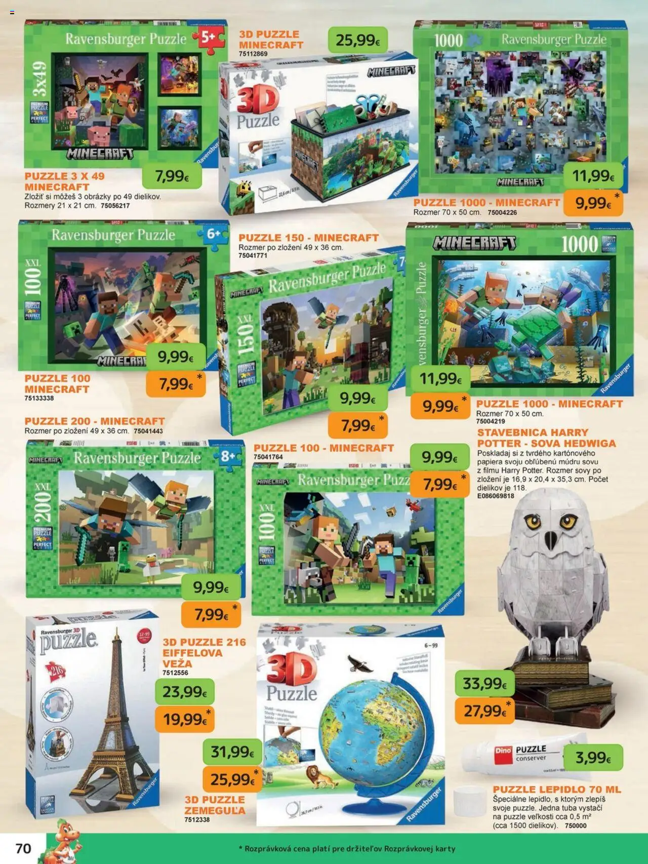Nové Dráčik akcie – leták je platný od 03.10.2025 | Strana: 70 | Produkty: Puzzle