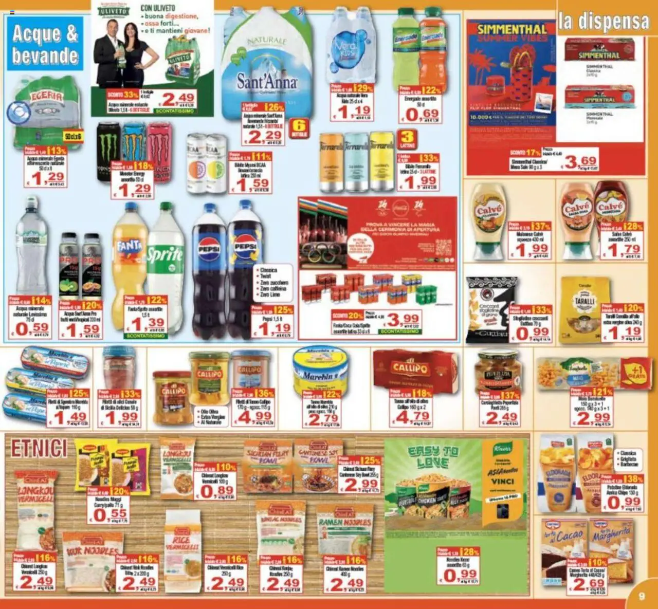 Volantino CTS del 17.09.2025 | Pagina: 9 | Prodotti: Acqua, Fanta, Acqua minerale, Pepsi