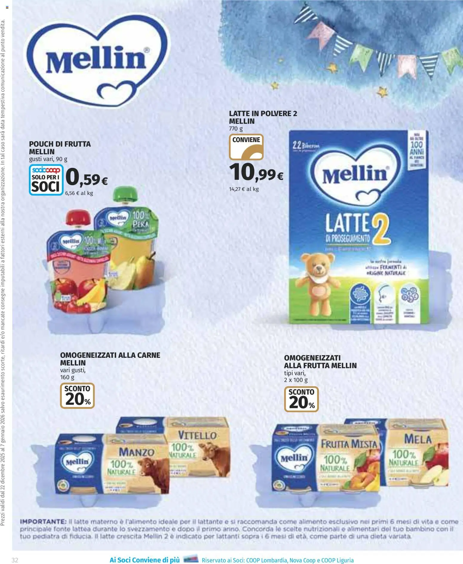 Volantino COOP del 22.12.2025 | Pagina: 32 | Prodotti: Manzo, Data, Vitello, Biberon