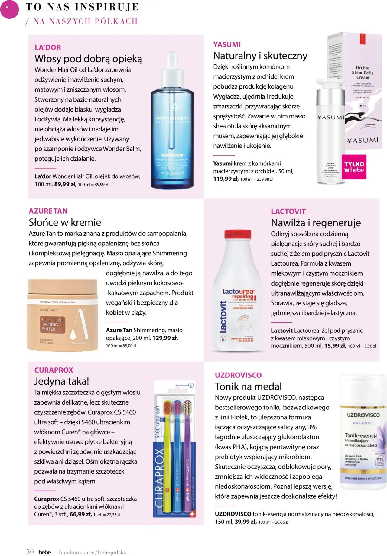 Hebe Gazetka - Magazyn od 01.05.2025 | Strona: 50 | Produkty: Prysznic, Żel pod prysznic, Krem, Tonik