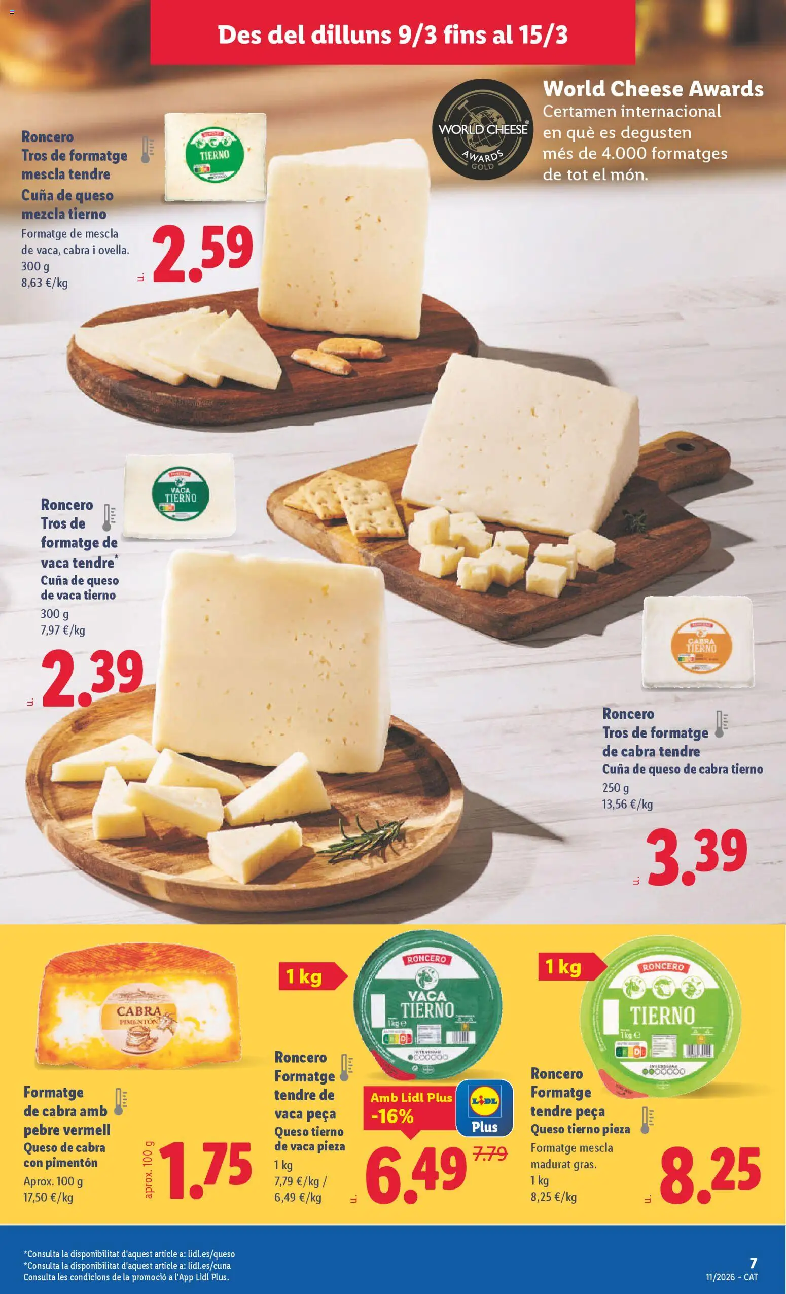 Lidl folleto │ válido desde el 09.03.2026 | Página: 9 | Productos: Queso de vaca, Queso, Cuna