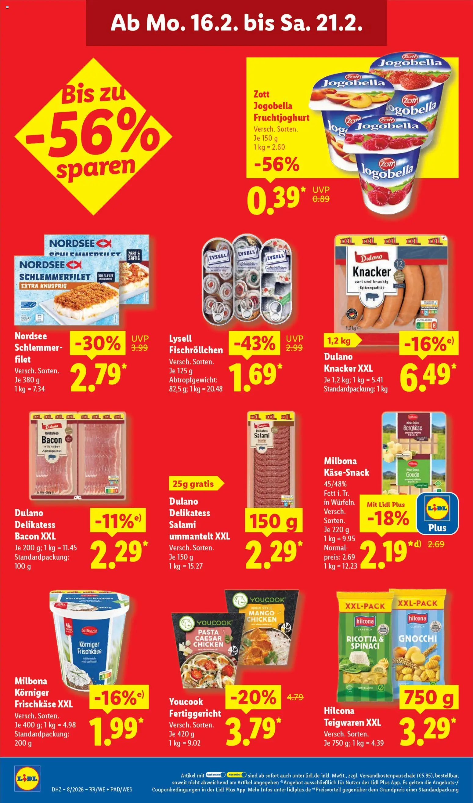 Lidl Prospekt Trier-West – gültig ab 16.02.2026 | Seite: 18 | Produkte: Youcook, Fruchtjoghurt, Mango, Frischkase