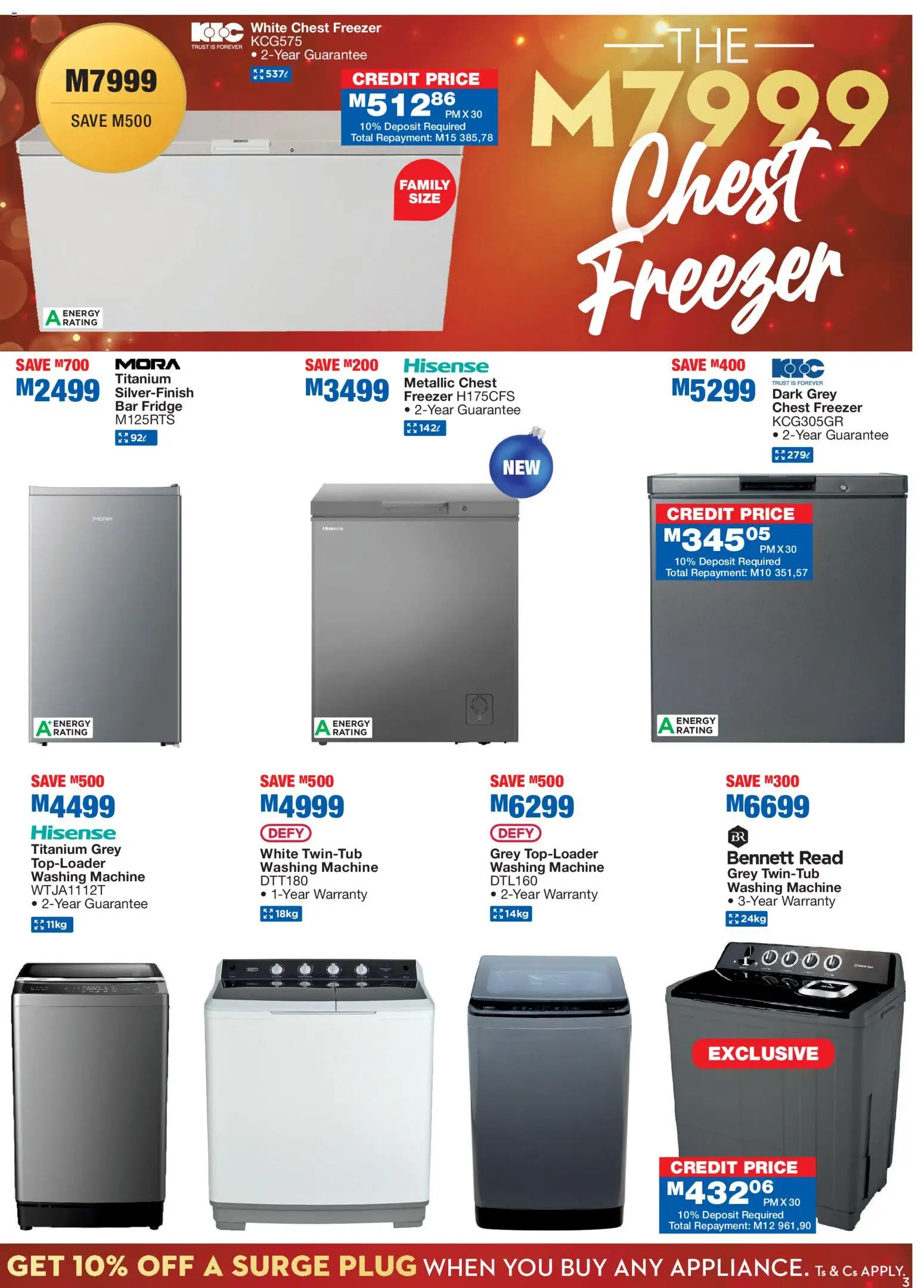 New OK Furniture catalogue – valid from 08.12.2025 | Page: 3 | Products: Freezer, Washing machine, Fridge, Chest freezer