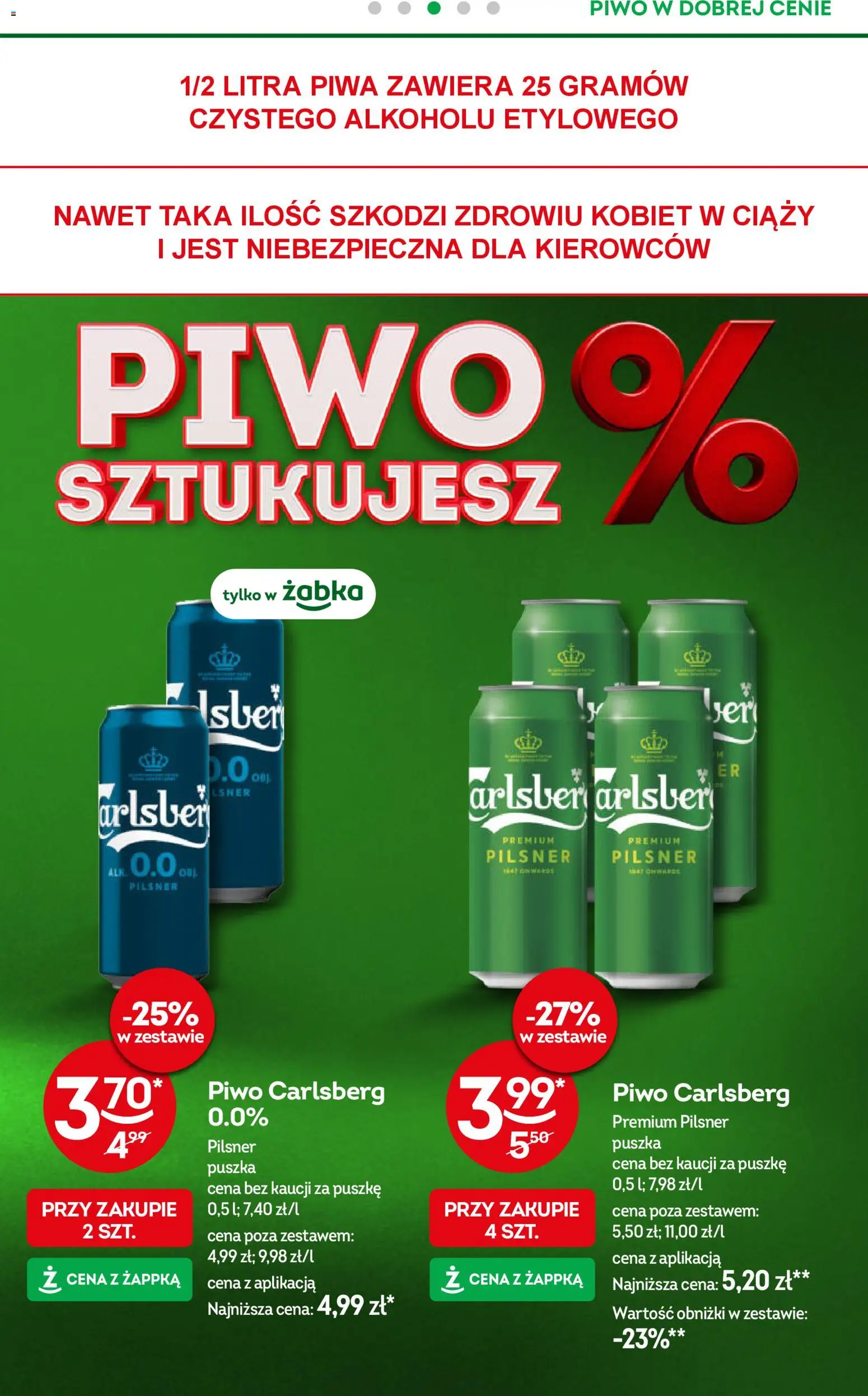 Żabka Gazetka od 14.01.2026 | Strona: 27 | Produkty: Piwo Carlsberg, Piwo