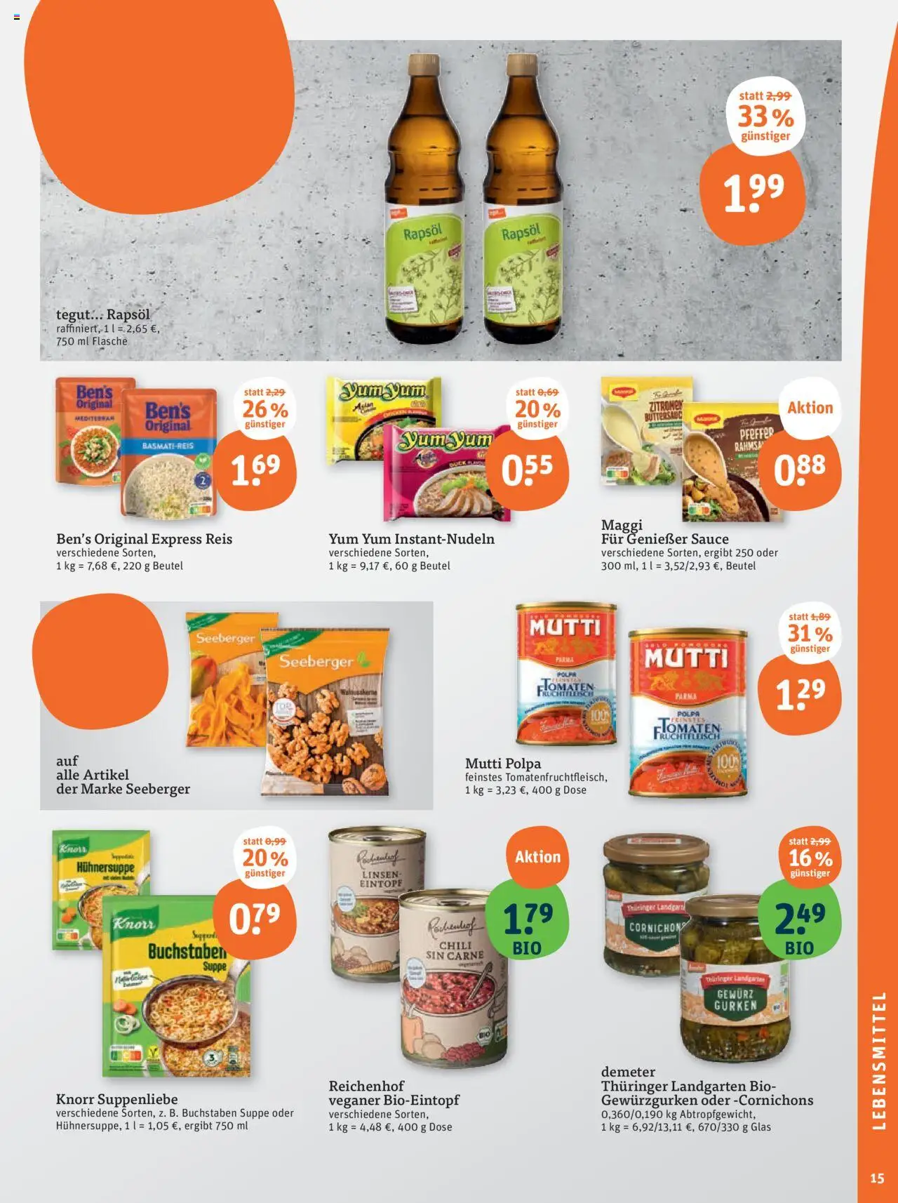 Tegut Prospekt – gültig ab 13.10.2025 | Seite: 17 | Produkte: Basmatireis, Pfeffer, Gurken, Zitronen