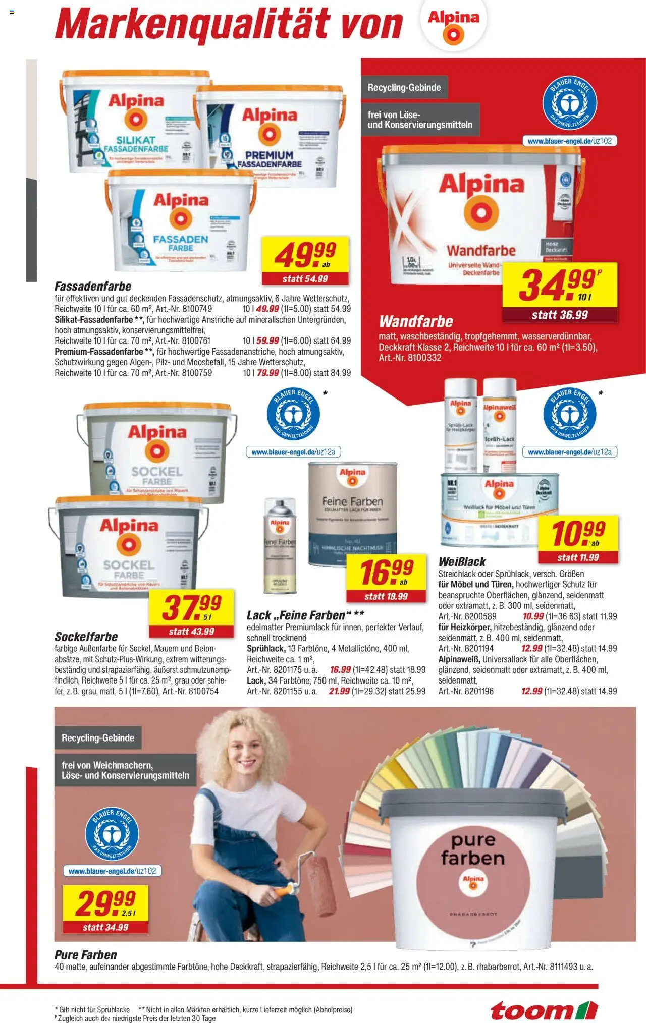 Toom Baumarkt Prospekt - gültig ab dem 11.08.2025 | Seite: 13 | Produkte: Wandfarbe