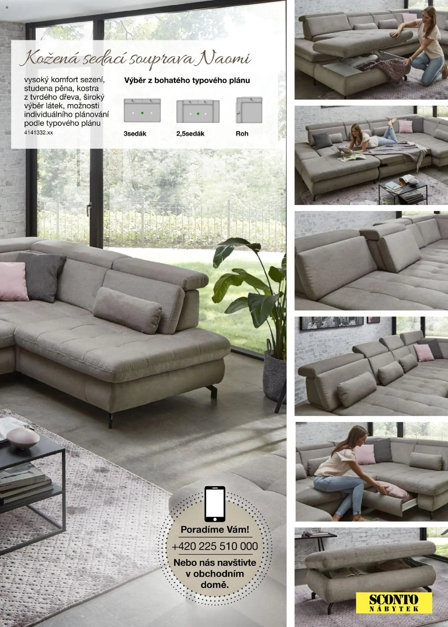 Sconto nábytek katalog - Sedací soupravy od 01.01.2026 | Strana: 55 | Produkty: Sedací souprava, Nábytek