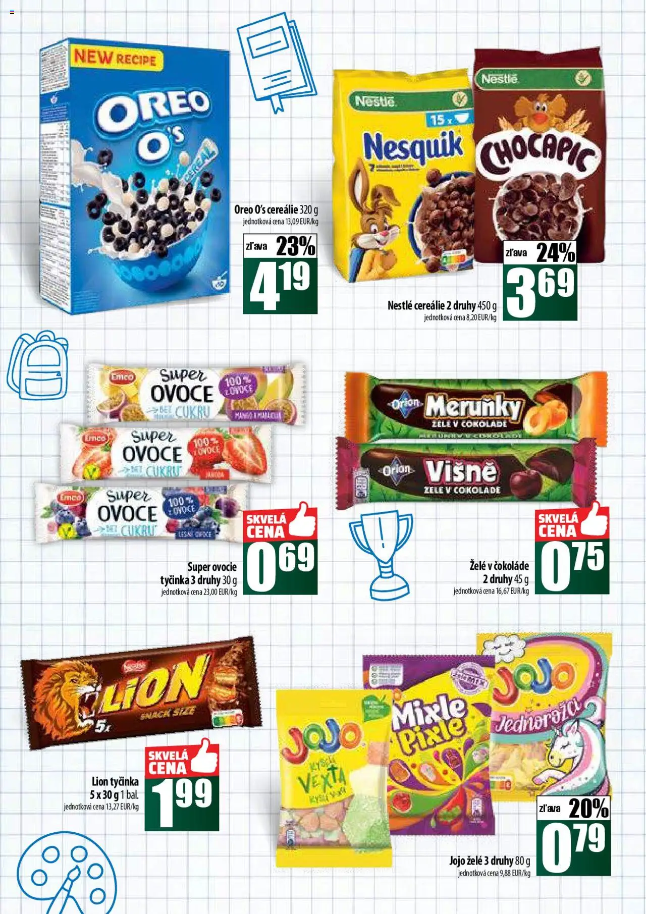 COOP Jednota široká ponuka │ platný od 21.08.2025 | Strana: 33 | Produkty: Chocapic, Cereálie, Nesquik, Ovocie