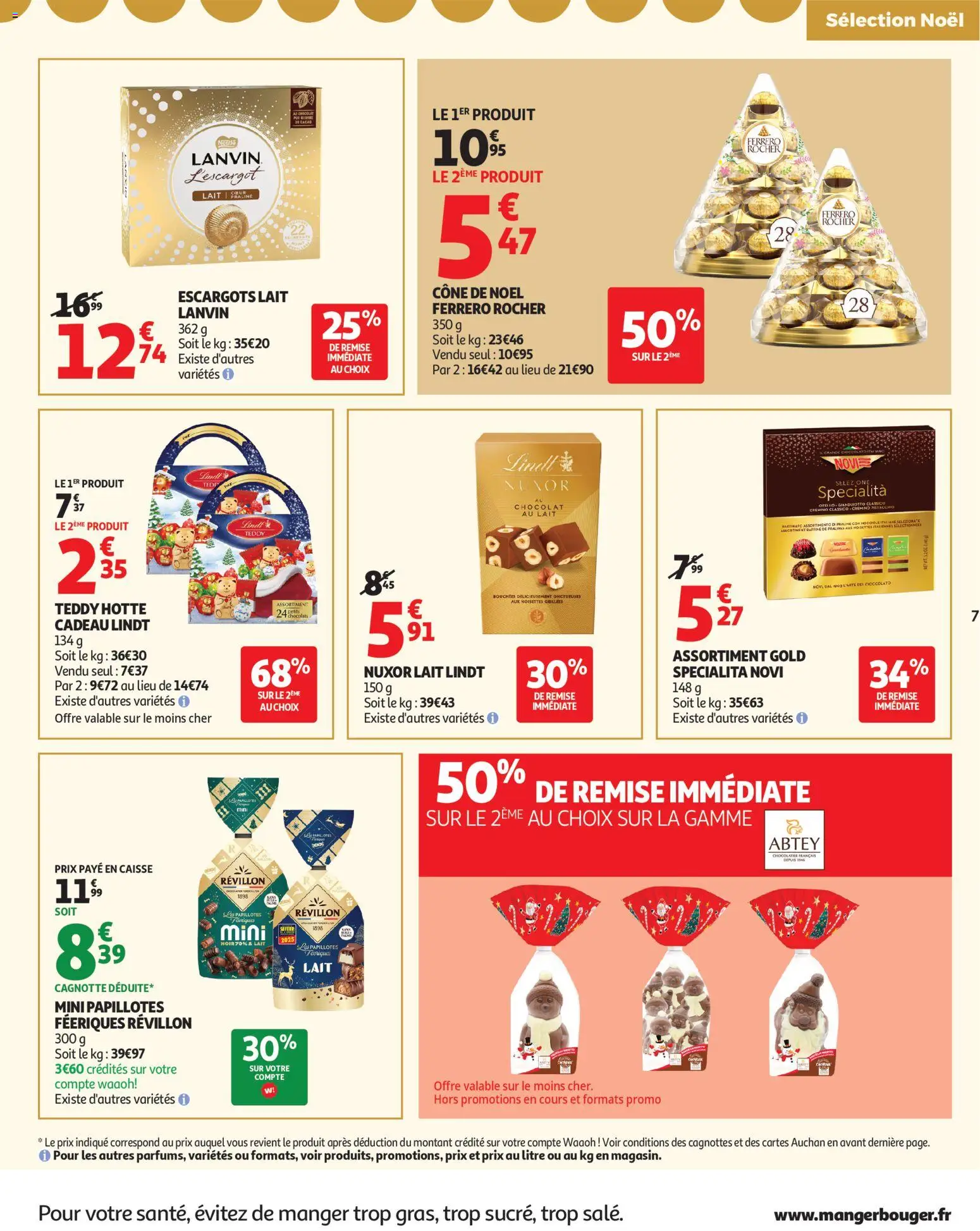 {H1} | Page: 7 | Produits: Ferrero rocher, Noisettes, Lindt, Papillotes