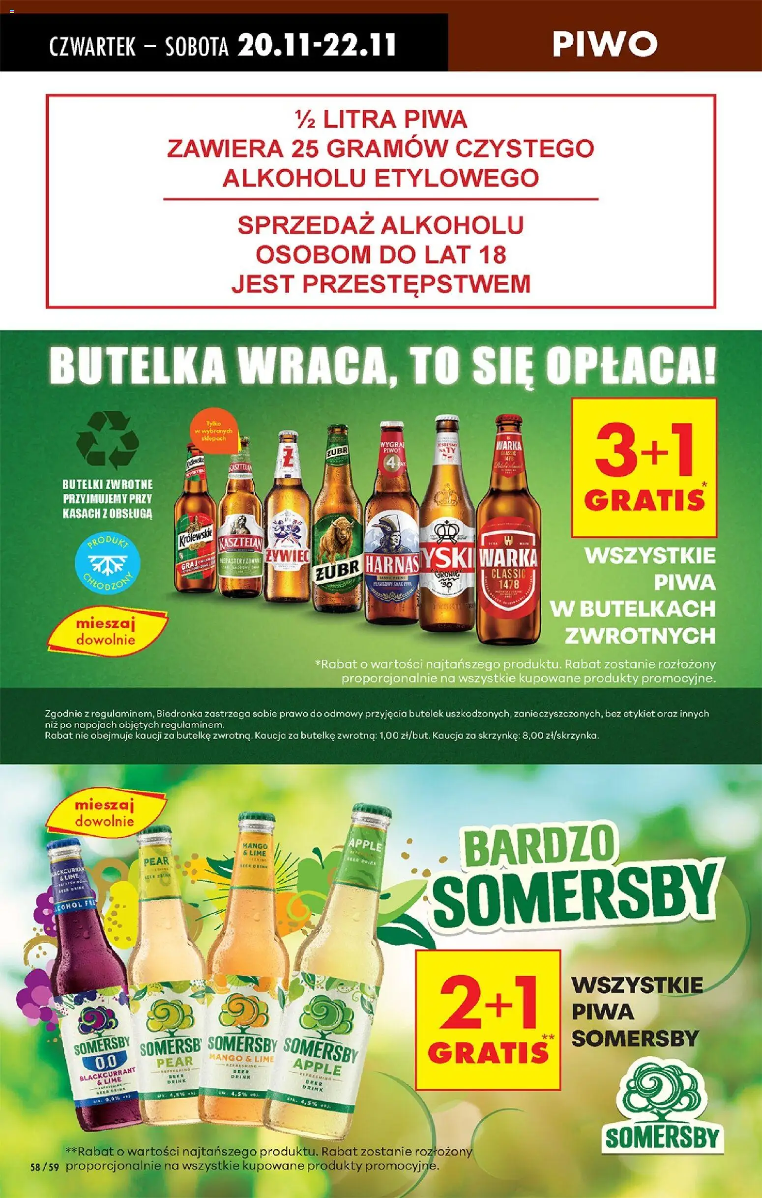 Biedronka gazetka - Oferta w tym tygodniu od 20.11.2025 | Strona: 74 | Produkty: Harnaś, Piwo, Jabłka, Somersby