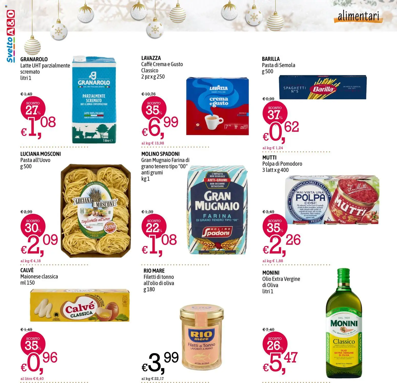 Volantino A&O del 11.12.2025 | Pagina: 8 | Prodotti: Crema, Olio, Pasta, Olio extra vergine