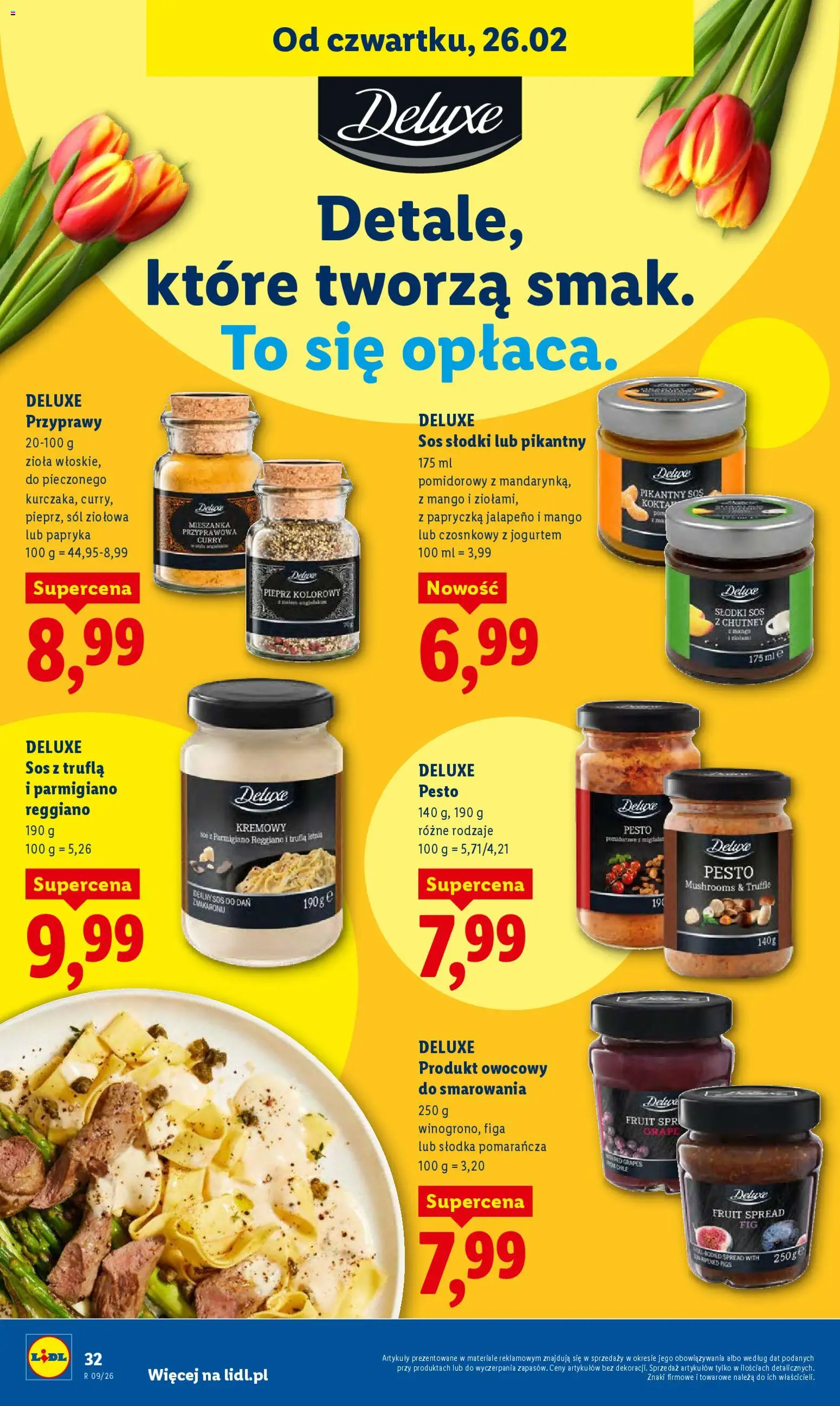 Lidl Polsko leták od 26.02.2026 | Strana: 32 | Produkty: Mango, Deluxe, Pesto, Parmigiano Reggiano