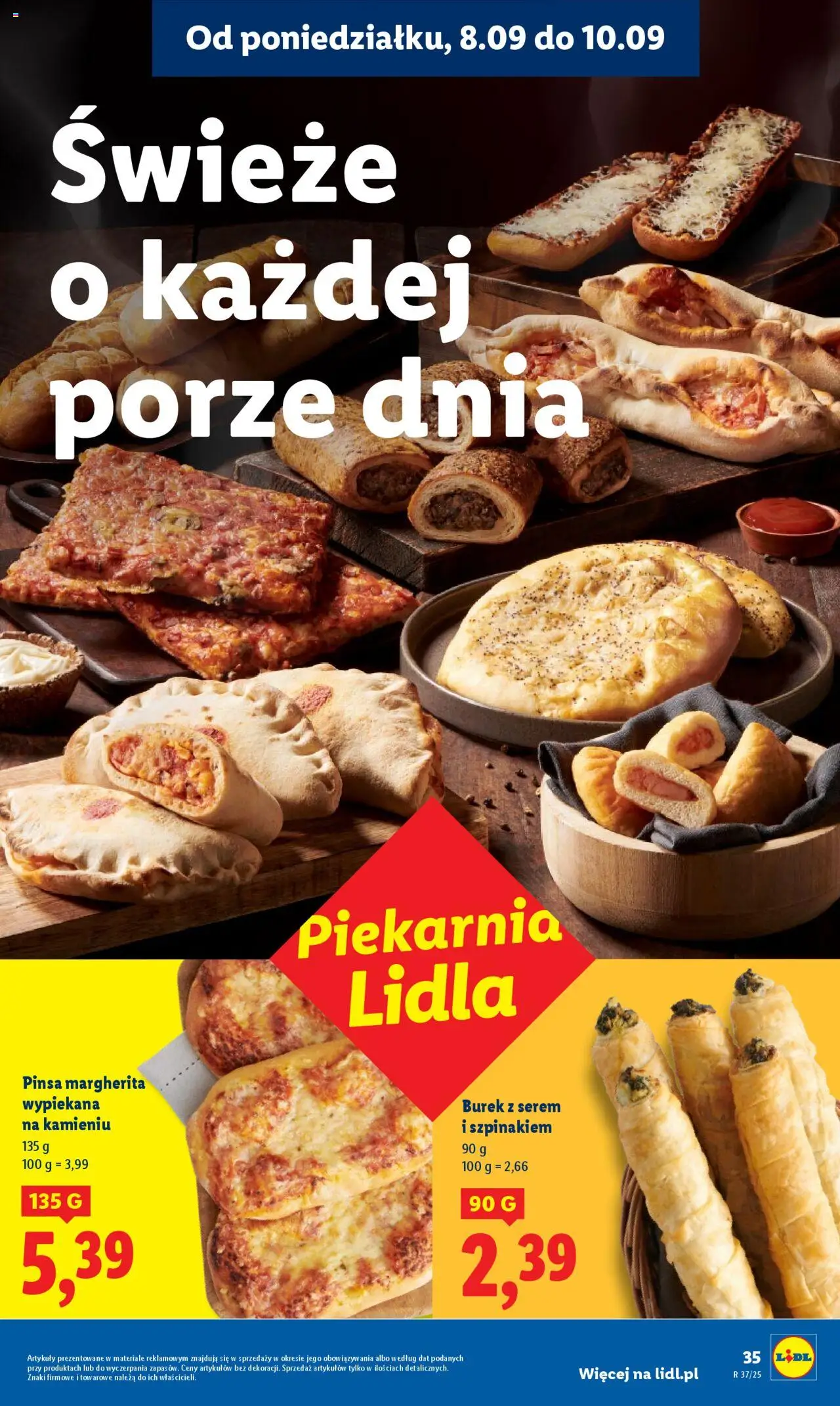 Lidl Gazetka od 08.09.2025 | Strona: 37 | Produkty: Piekarnia, Pinsa