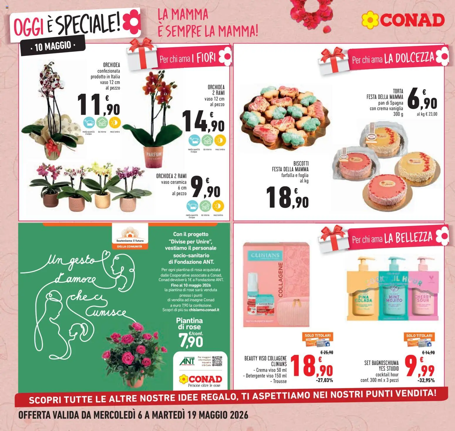 Volantino Conad del 06.05.2026 | Pagina: 8 | Prodotti: Crema, Detergente, Biscotti, Vaso