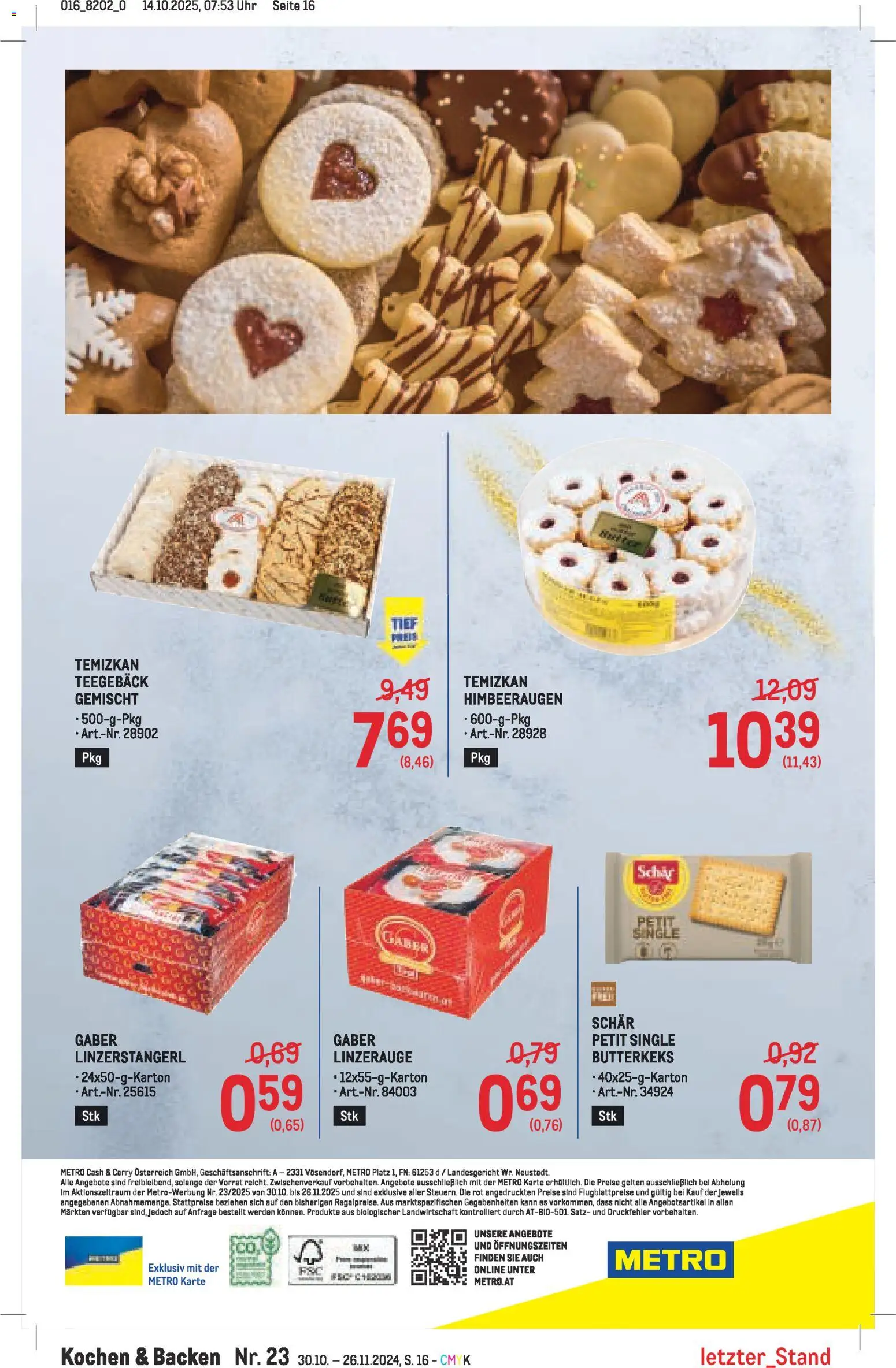 Metro Backen Spezial gültig ab 30.10.2025 | Seite: 16 | Produkte: Uhr