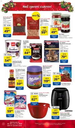 Náhled letáku Milka Pomazánka lískooříšková, 600 g (100 g = 24,98 Kč) s Clubcard: (100 g = 19,98 Kč) od 29.10.2025 | Strana: 6 | Produkty: Rozinky, Džem, Bourbon, Mandle