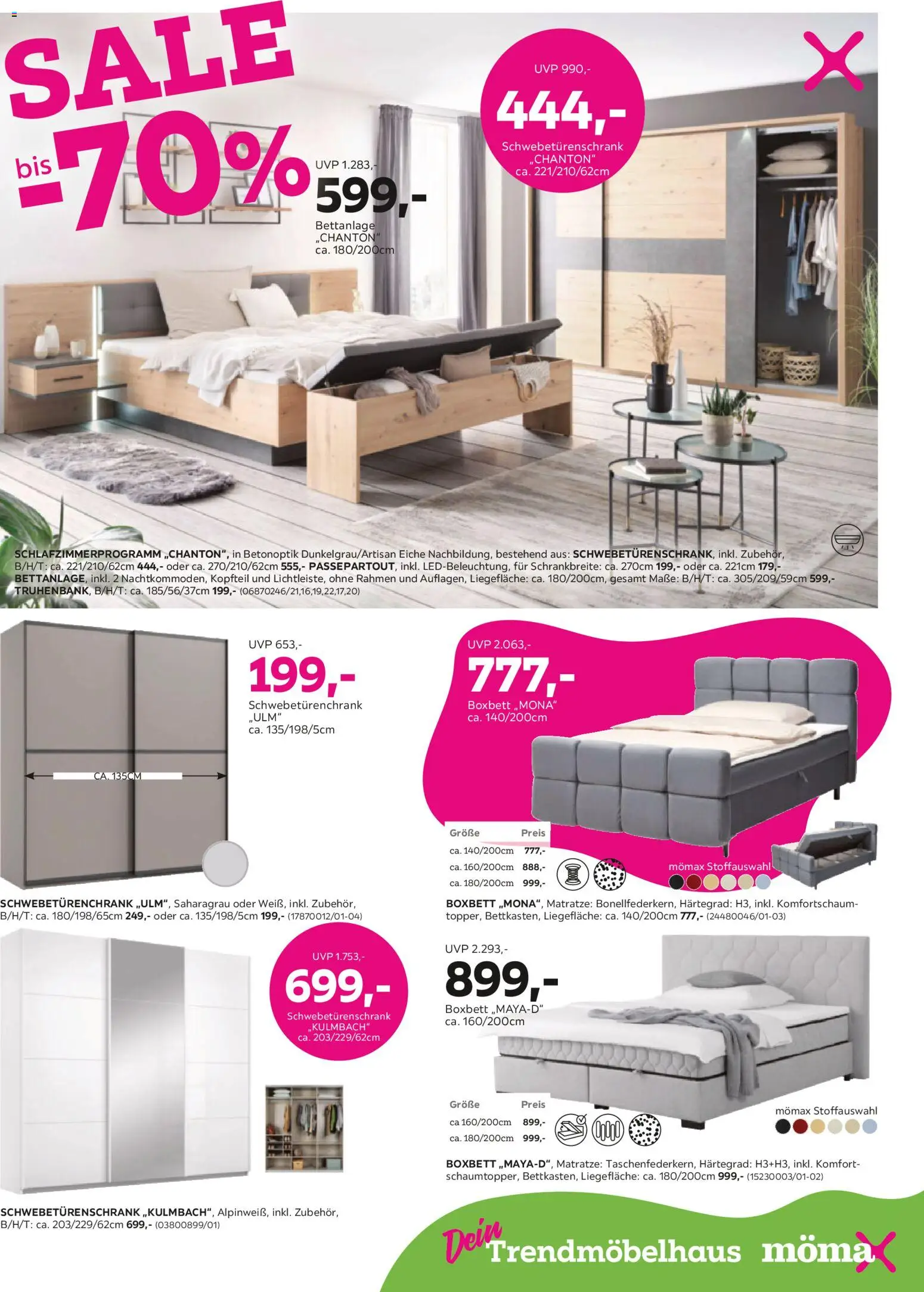 Mömax Prospekt 	 – gültig ab 19.01.2026 | Seite: 5 | Produkte: Matratze, Schwebetürenschrank