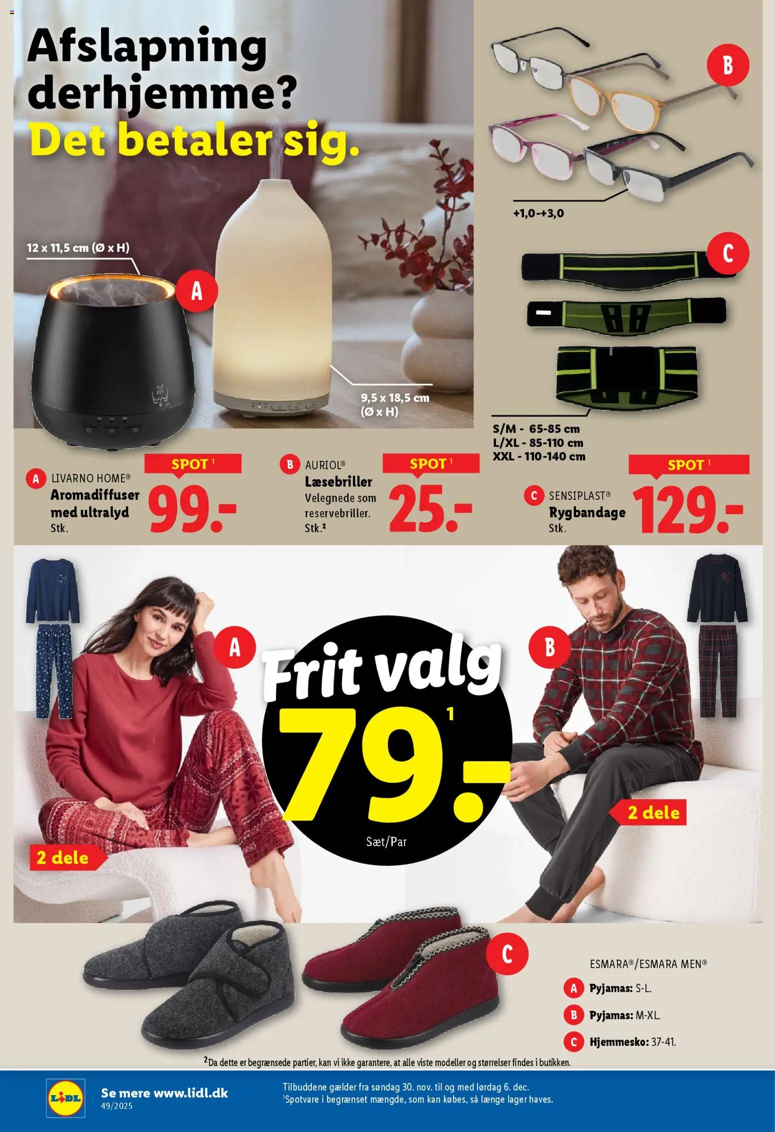 Lidl tilbudsavis – gyldig fra 30.11.2025 | Side: 34 | Produkter: Pyjamas, Hjemmesko, Søm