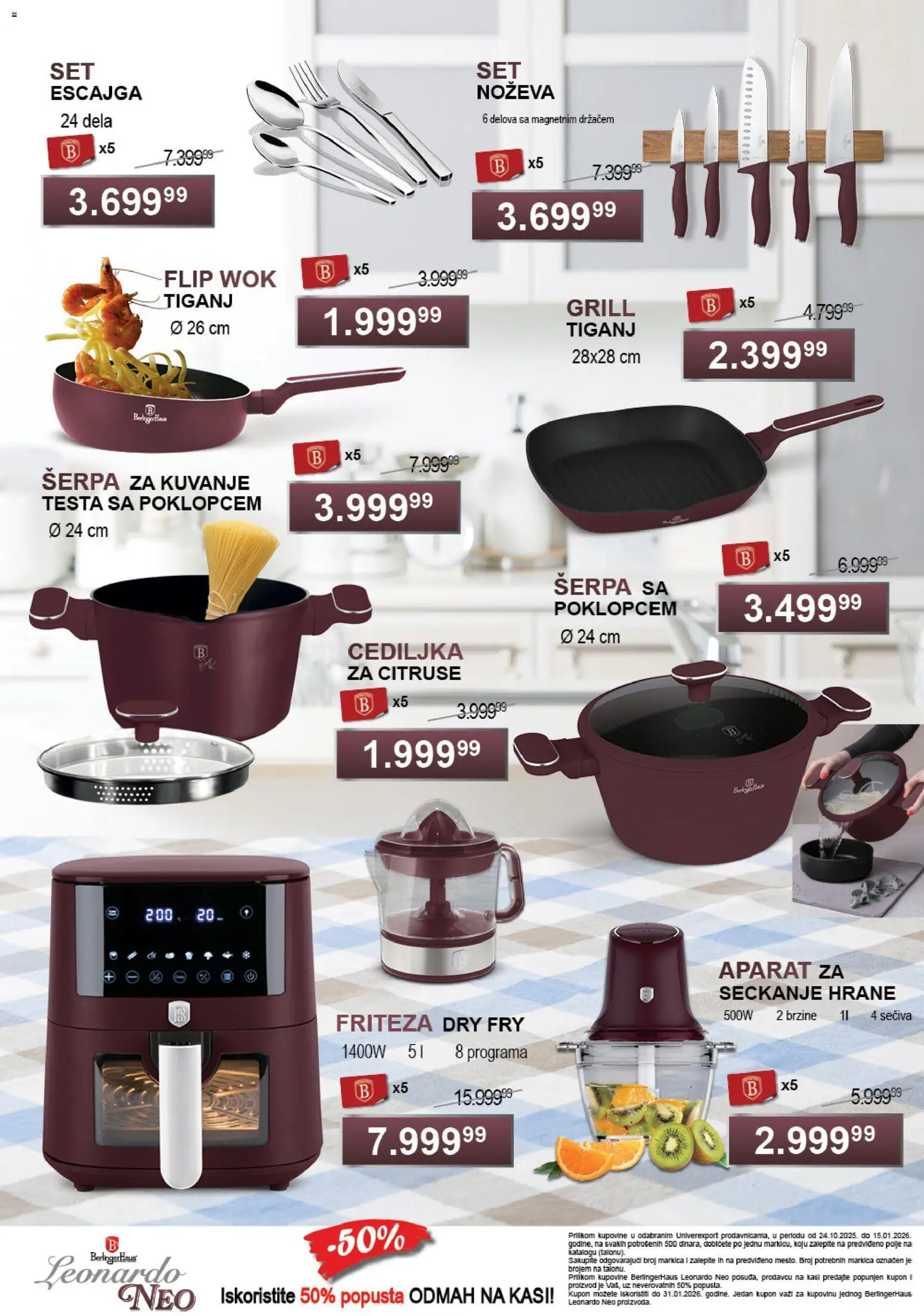 Univerexport katalog - važi od 24.10.2025 | Strana: 1 | Proizvode: Friteza, Wok, Tiganj