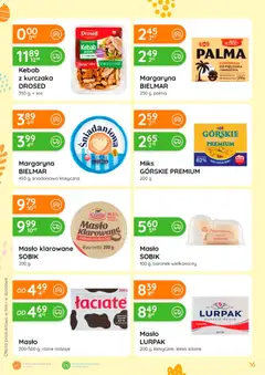 Pogląd oferty "Eurocash gazetka - Oferta Produktowa" - ważna od 05.03.2026 | Strona: 16 | Produkty: Kebab, Masło lurpak, Margaryna, Masło