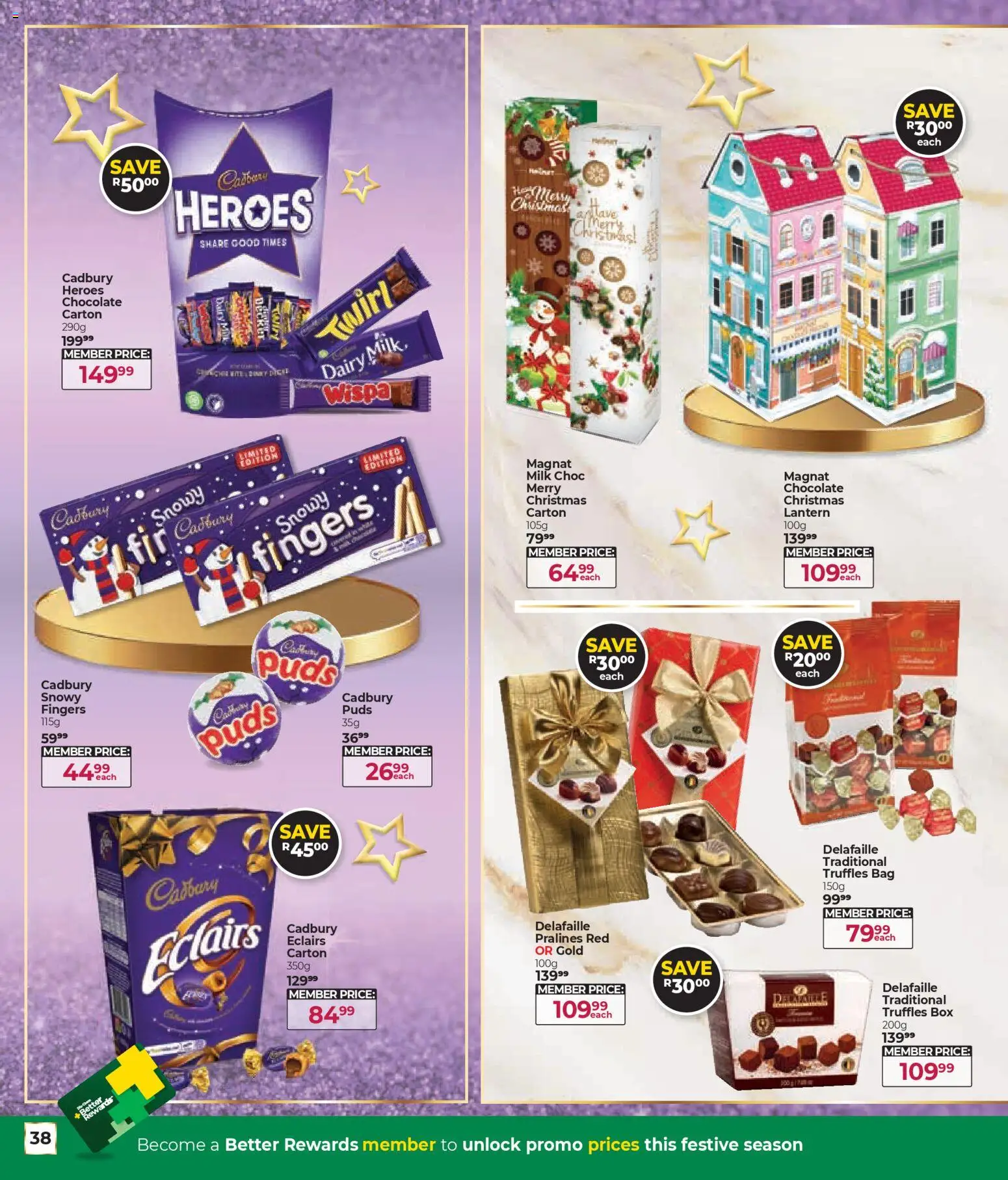 New Dis-Chem catalogue – valid from 29.10.2025 | Page: 38 | Products: Lantern, Bag, Milk, Chocolate