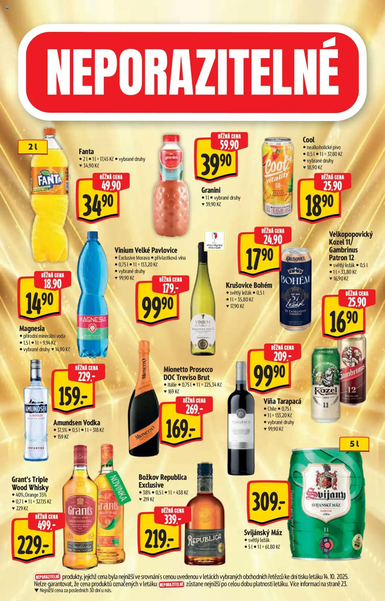Albert katalog - Hypermarket od 22.10.2025 | Strana: 36 | Produkty: Voda, Prosecco, Nealkoholické pivo, Gambrinus