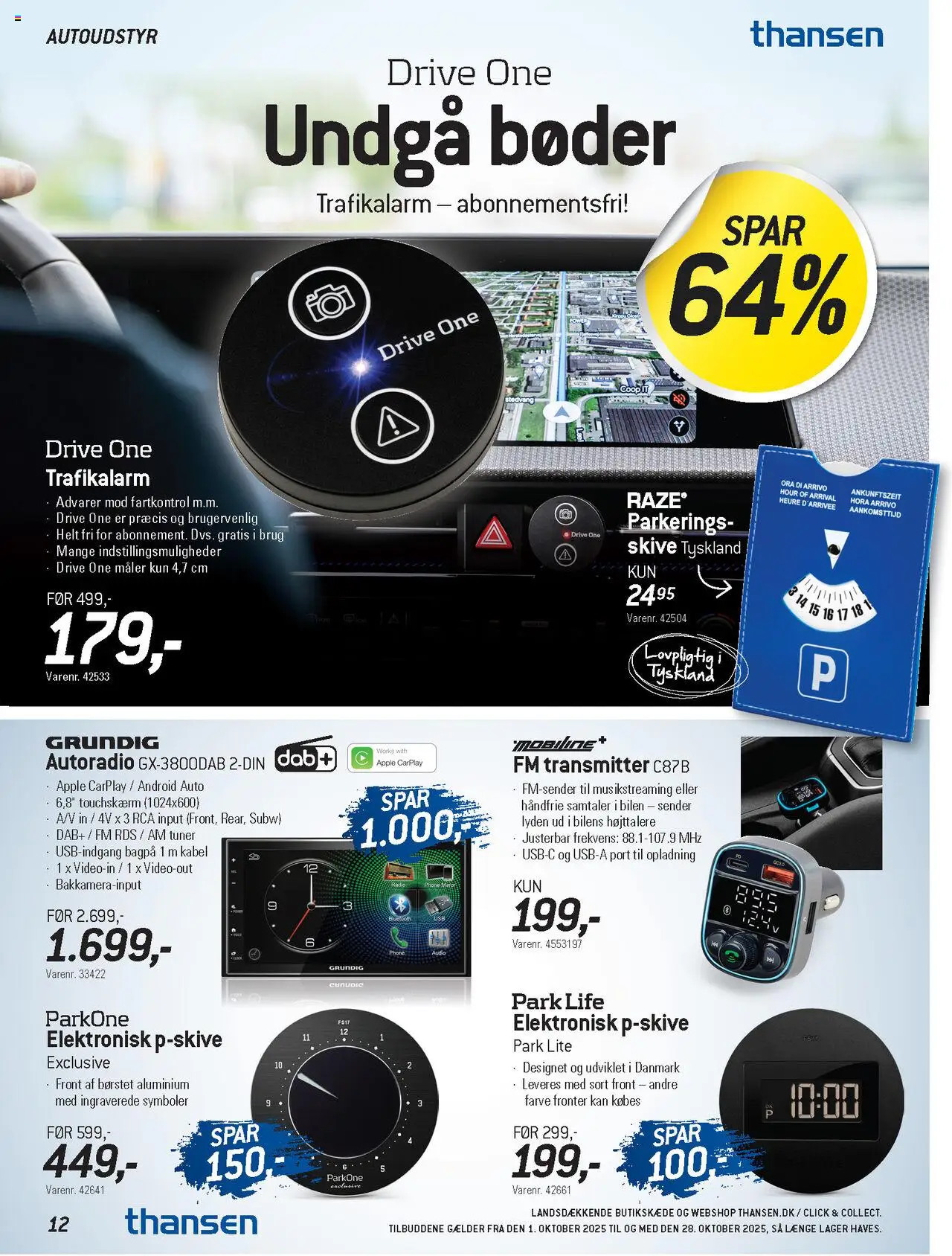 Thansen tilbudsavis – gyldig fra 01.10.2025 | Side: 12 | Produkter: Radio, Kabel