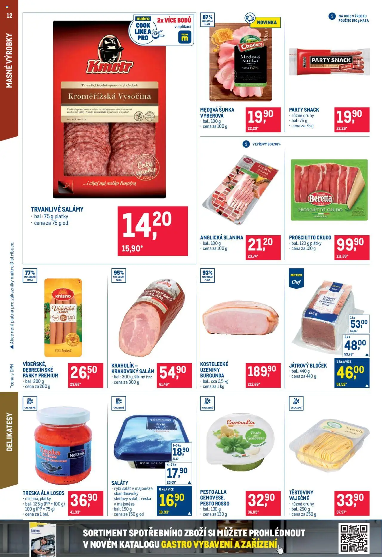 Makro leták - Pro milovníky jídla od 21.05.2025 | Strana: 12 | Produkty: Saláty, Salám, Prosciutto, Salát