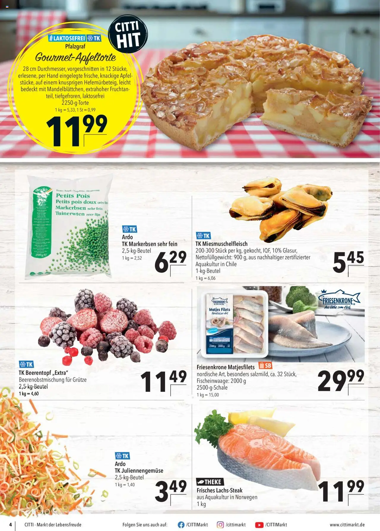 CITTI Markt Aktuelle Angebote für Profis – gültig ab 10.09.2025 | Seite: 4 | Produkte: Theke, Äpfel, Fisch