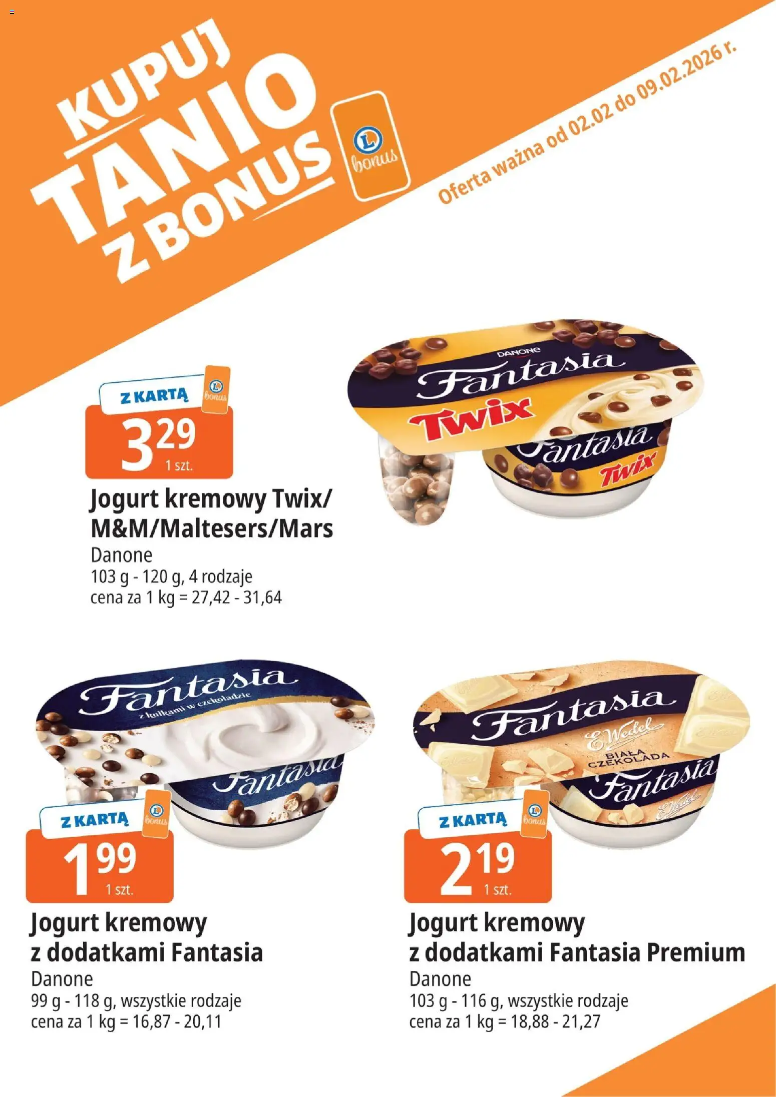 E.Leclerc Gazetka - Tychy od 02.02.2026 | Strona: 2 | Produkty: Karta, Jogurt, Jogurt kremowy