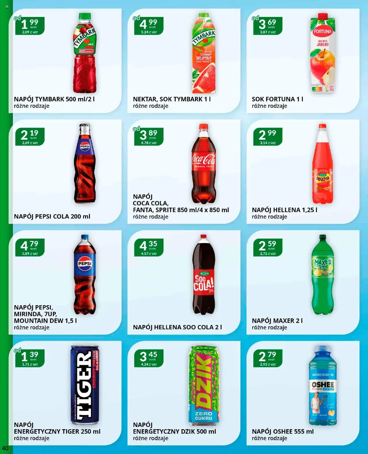 Eurocash Gazetka od 28.07.2025 | Strona: 40 | Produkty: Pepsi, Sprite, Sok, Grejpfrut