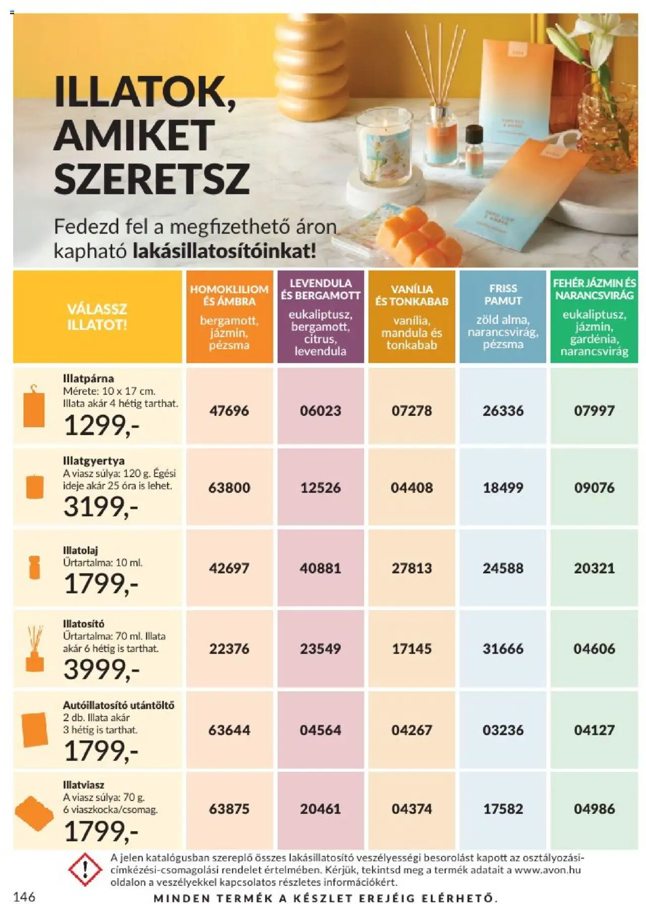 Avon akciós ujság - amely érvényes a következő dátumtól: 01.06.2025 | Oldal: 146 | Termékek: Mandula, Illatgyertya, Óra, Levendula