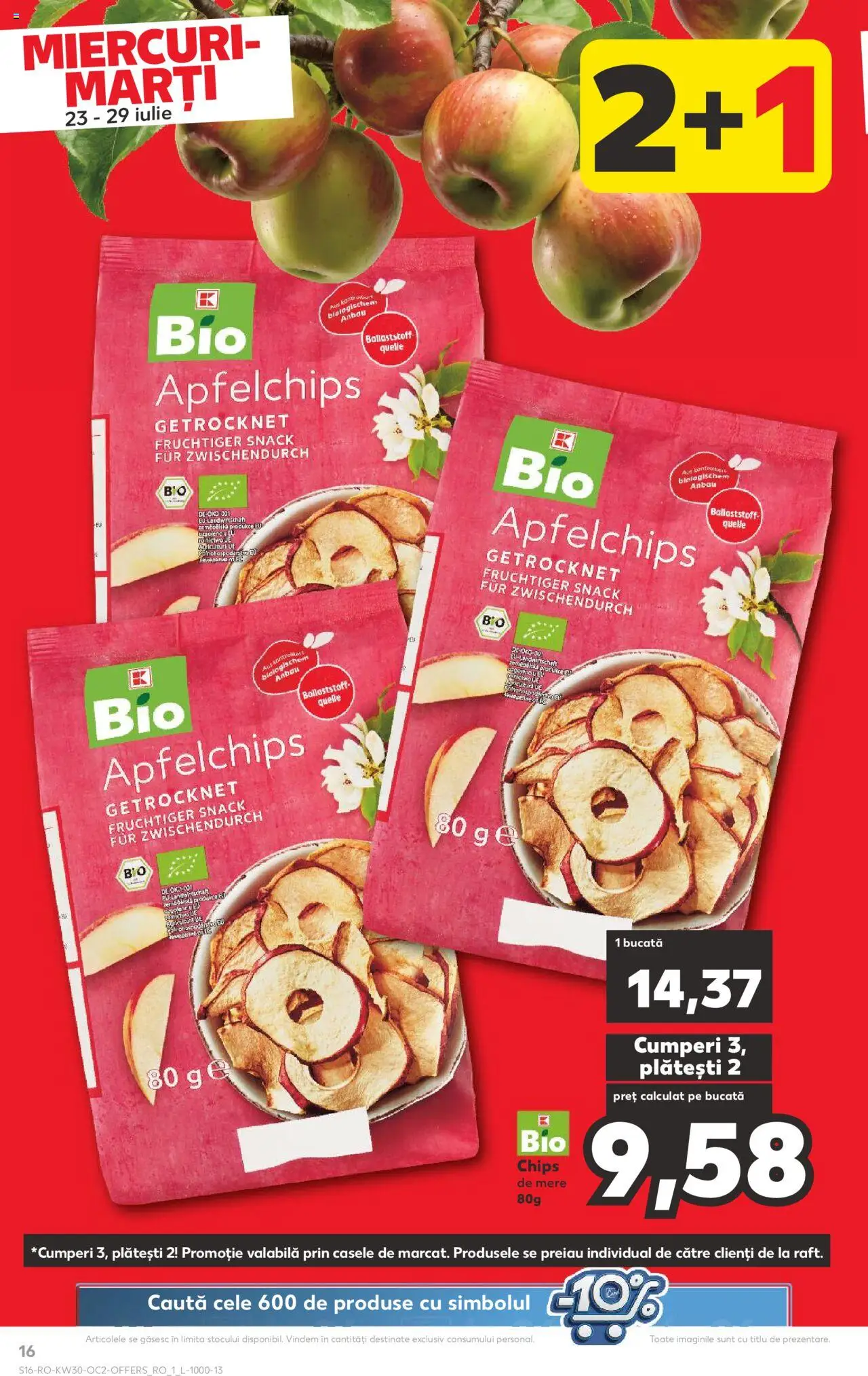 Kaufland RO akciós ujság - amely érvényes a következő dátumtól: 23.07.2025 | Oldal: 16 | Termékek: Chips