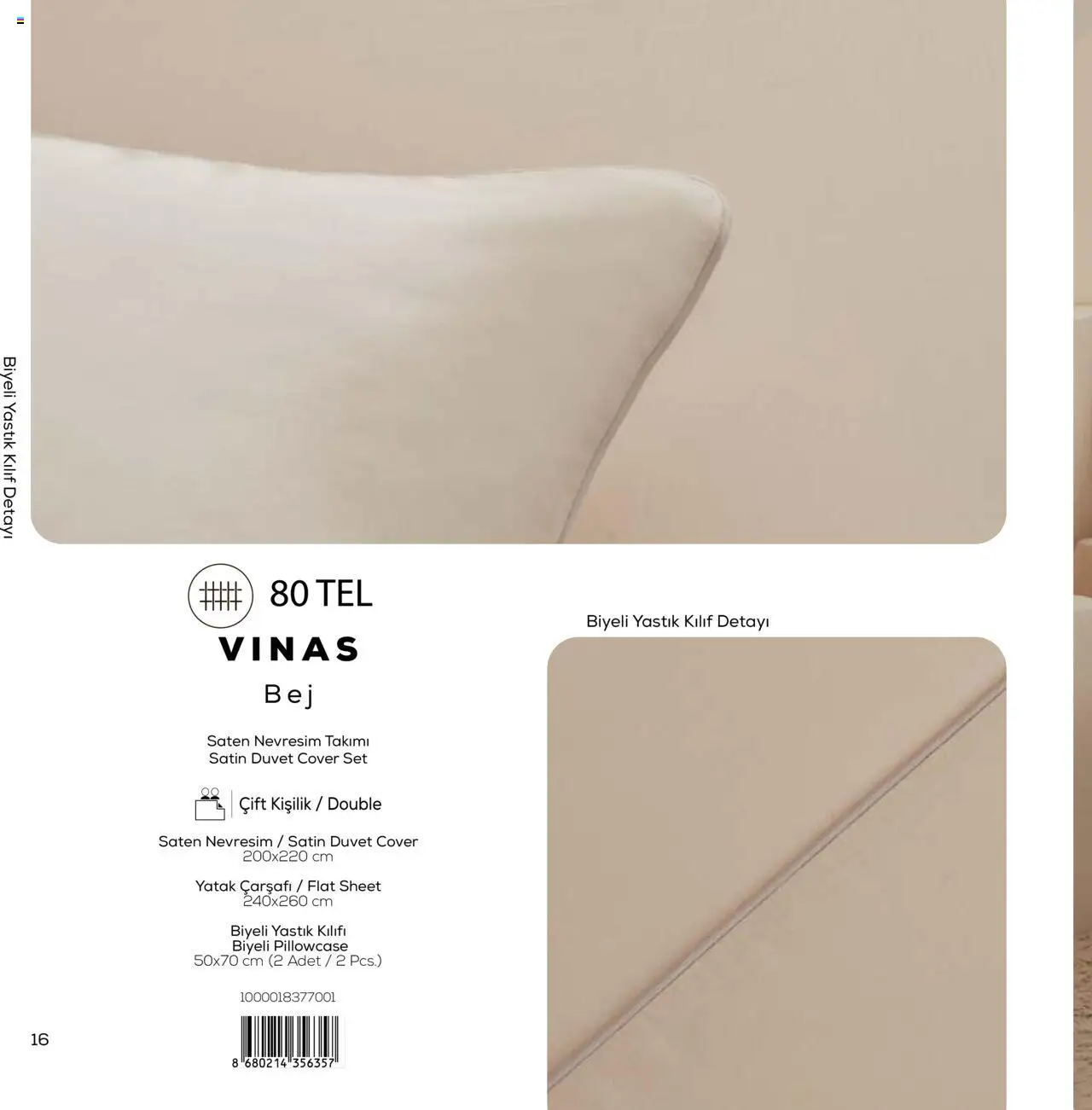 Karaca Home White Collection Sonbahar - Kış 2025/2026 - 23.09.2025 tarihinden itibaren geçerlidir | Sayfa: 16 | Ürünler: Yatak, Yastık, Nevresim, Yastık kılıfı