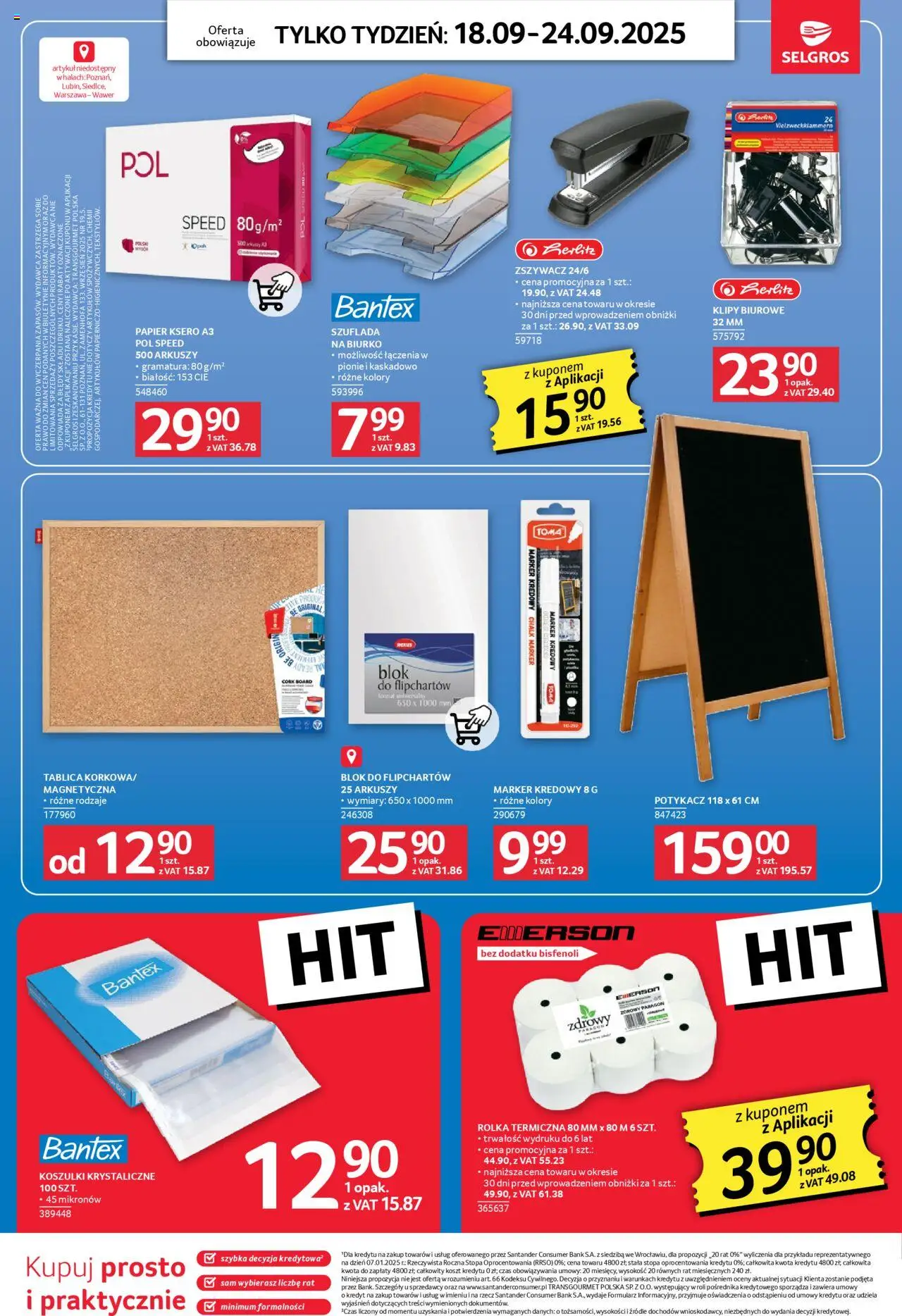 Selgros cash&carry Gazetka - Jeszcze więcej super promocji od 18.09.2025 | Strona: 11 | Produkty: Biurko, Papier ksero