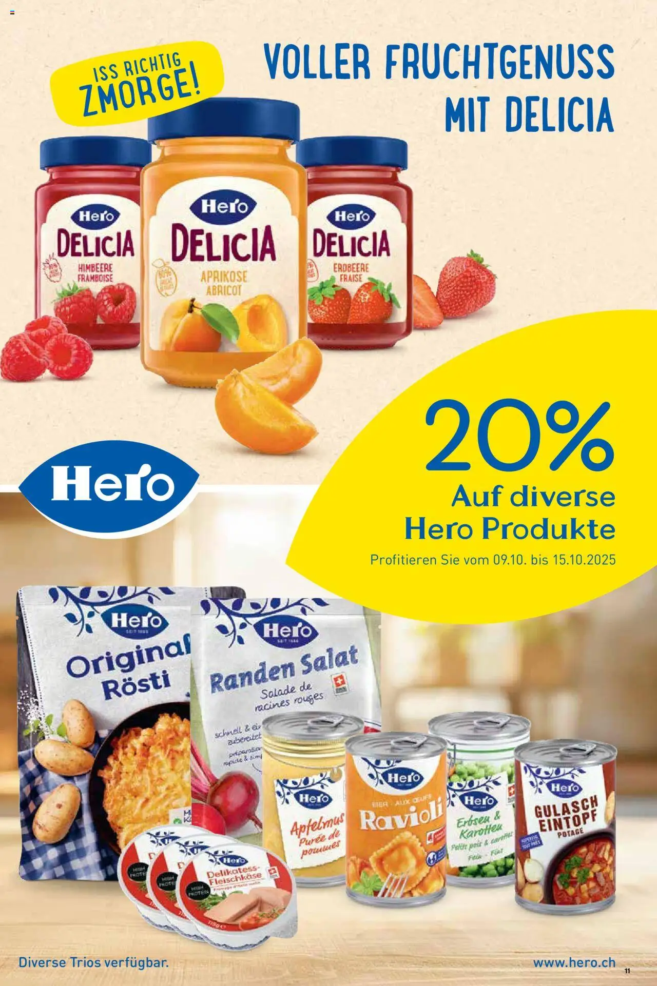 SPAR Aktionen – gültig ab 09.10.2025 | Seite: 11 | Produkte: Erbsen, Himbeere, Salat