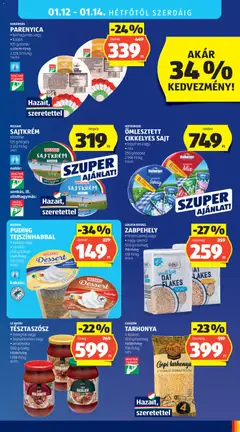 HOFBURGER ÖMLESZTETT CIKKELYES SAJT, • tejszínes vagy • mix 250 g/doboz - amely érvényes a következő dátumtól: 08.01.2026 | Oldal: 29