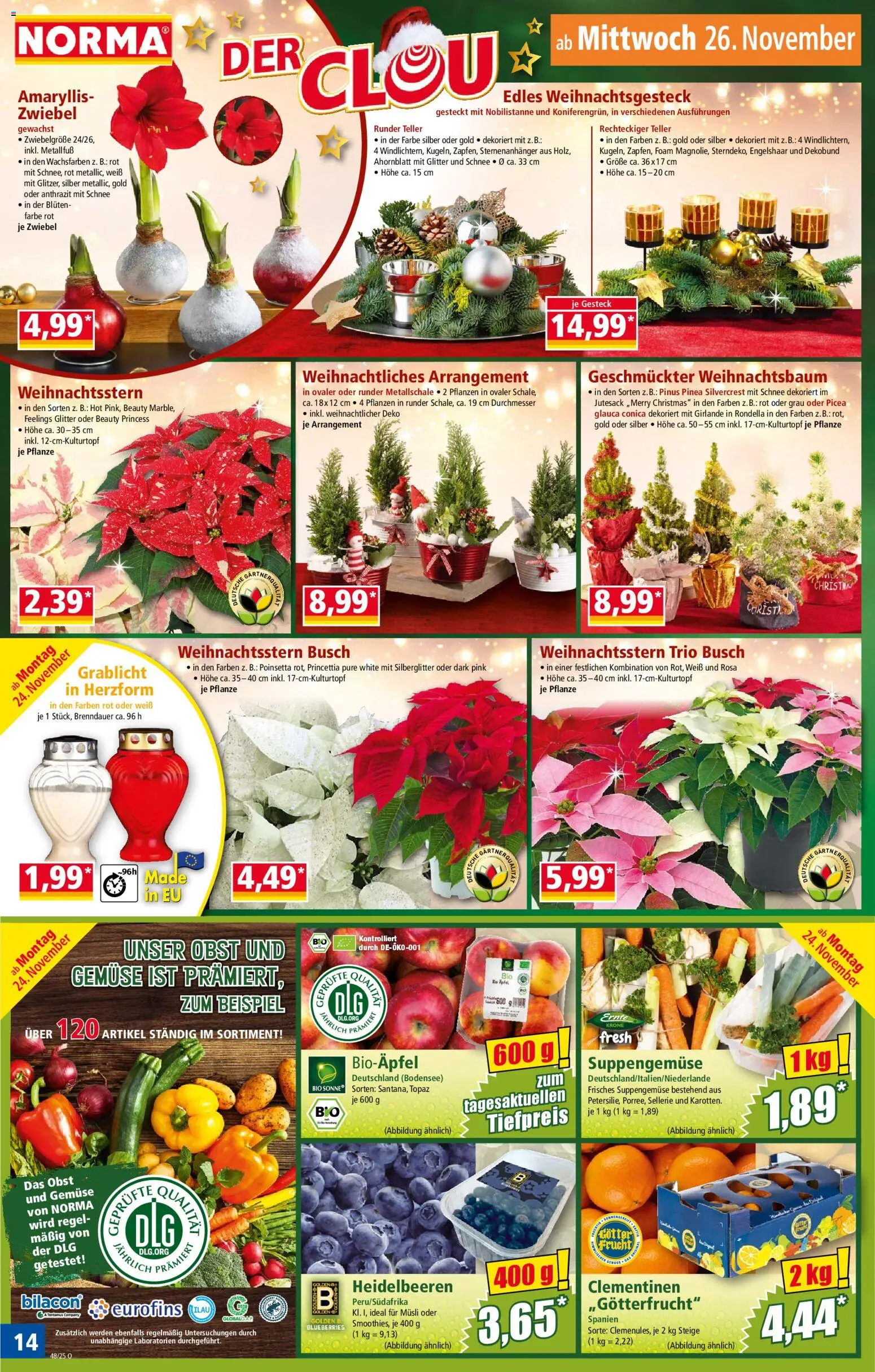 Norma - Black Friday – gültig ab 24.11.2025 | Seite: 14 | Produkte: Musli, Heidelbeeren, Obst, Brot