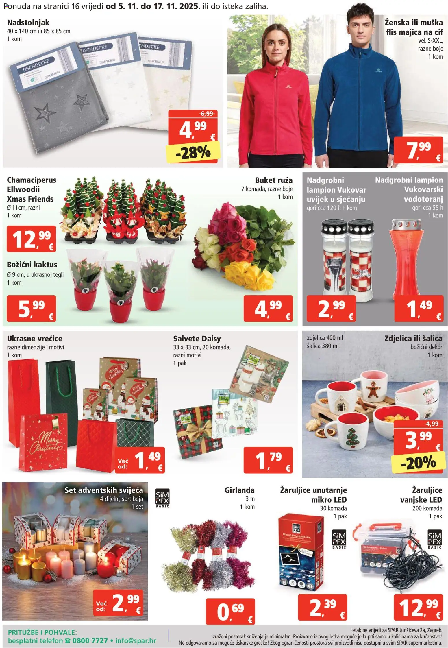 Spar katalog | vrijedi od 05.11.2025 | Stranica: 19 | Proizvodi: Salvete, Lampion, Telefon, Šalica