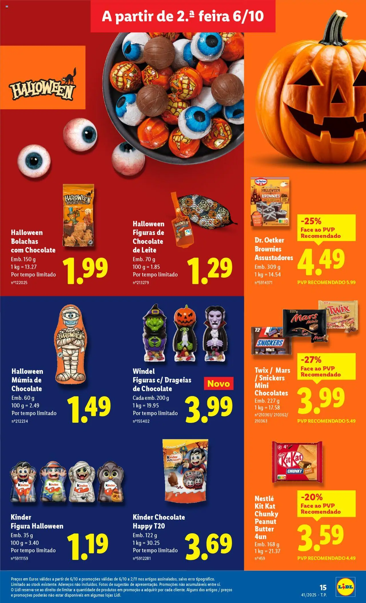 Lidl - Especial Halloween │ válido de 03.10.2025 | Página: 15 | Produtos: Bolachas, Chocolates, Leite, Chocolate