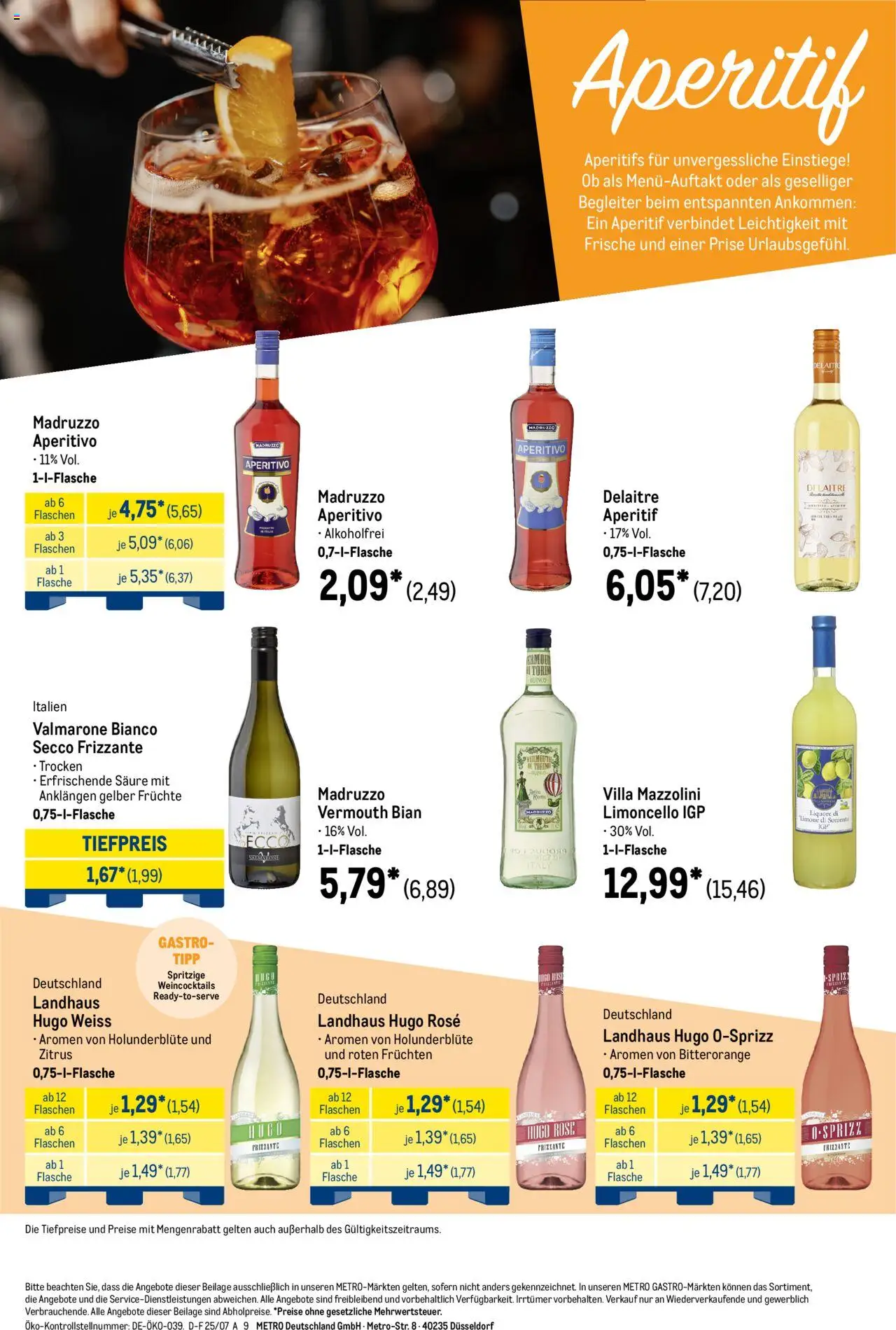 Metro - Hauswein Katalog - gültig ab dem 01.07.2025 | Seite: 36 | Produkte: Limoncello, Hugo
