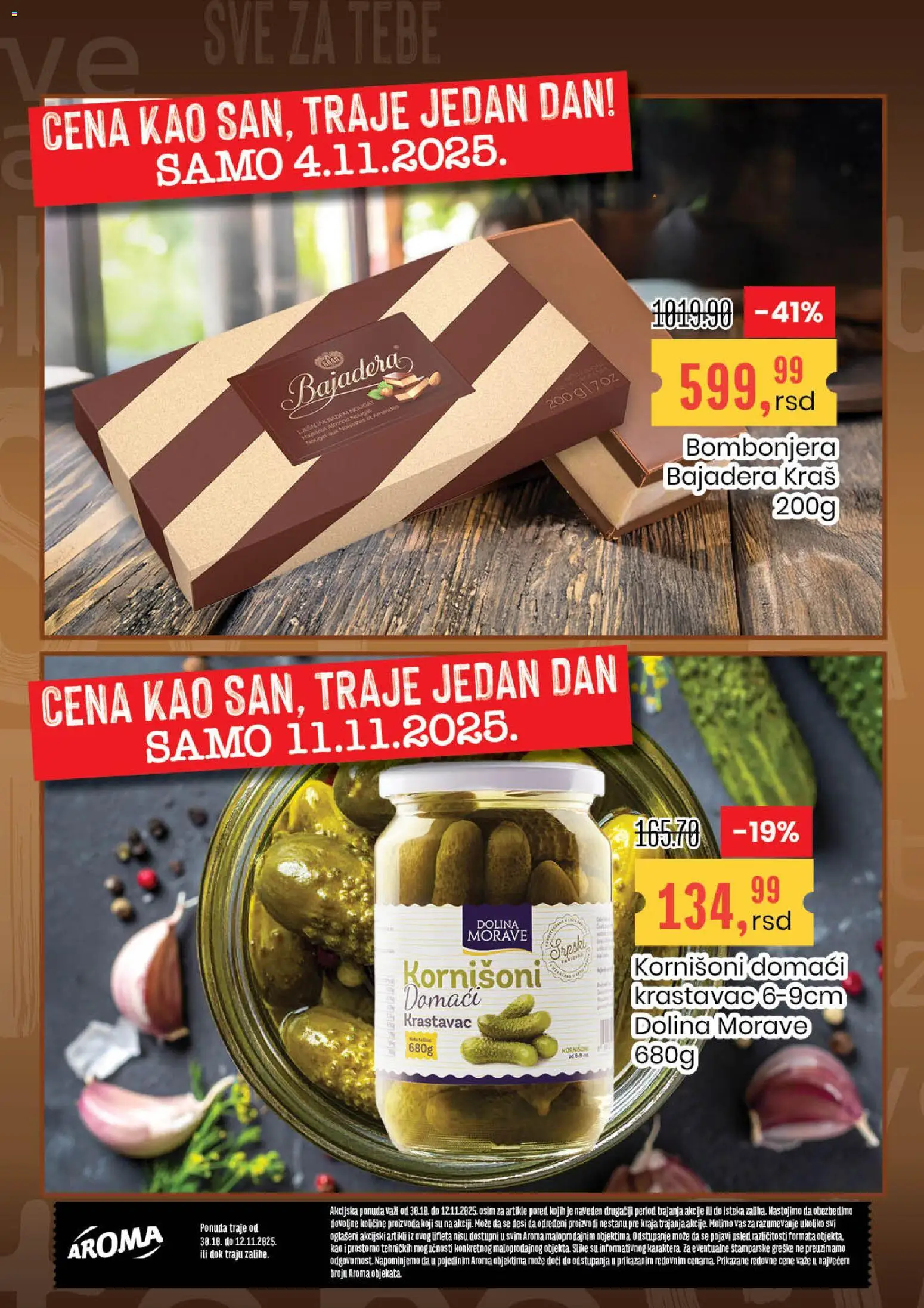 Aroma Market katalog - važi od 30.10.2025 | Strana: 20 | Proizvode: Krastavac, Badem, Bombonjera, Kornišoni