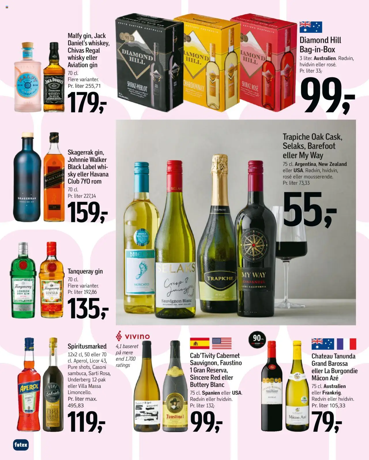 Føtex Tilbudsavis gyldig fra 15.08.2025 | Side: 33 | Produkter: Gin, Vodka, Lakrids, Rom