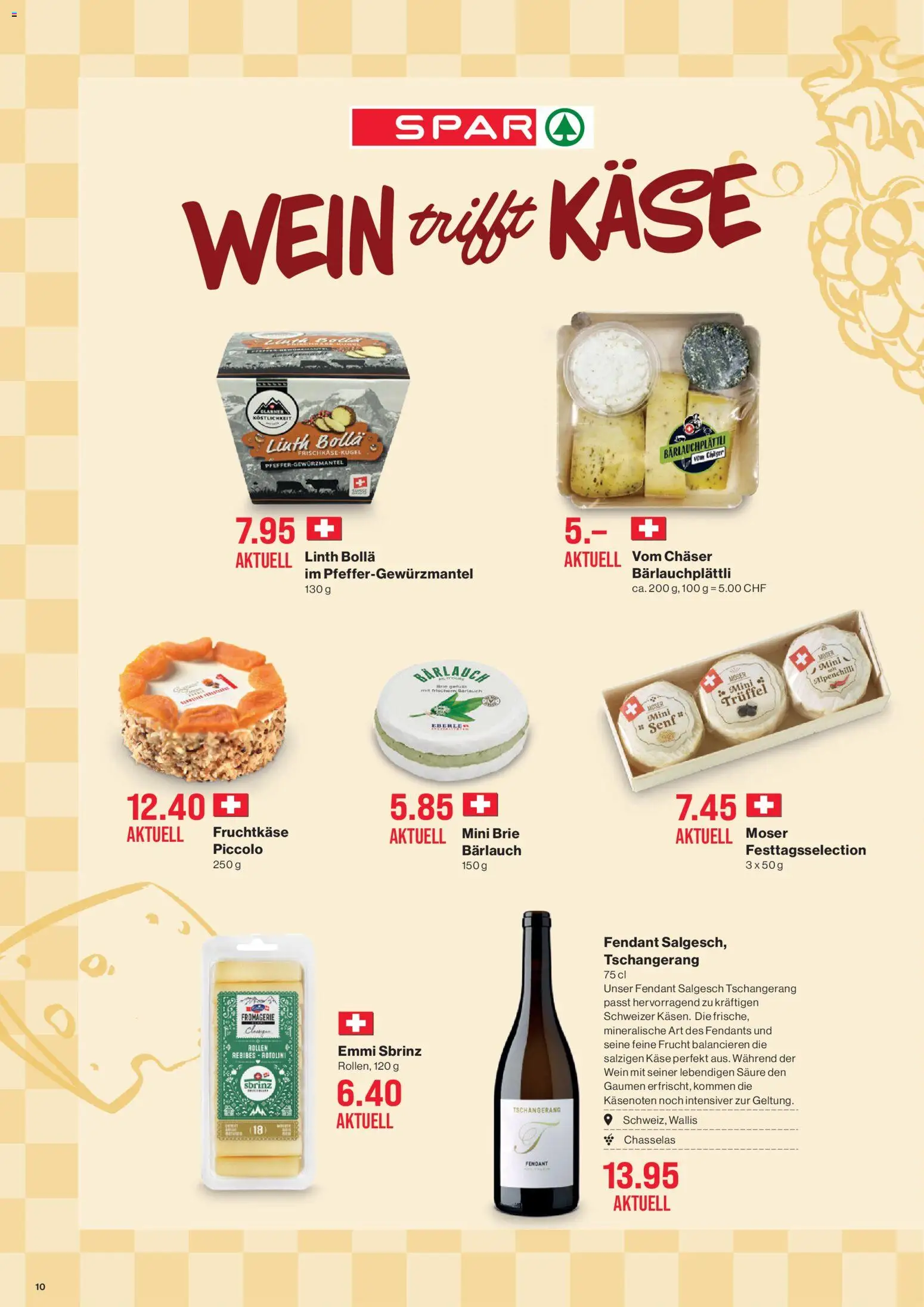 SPAR - SPAR Handels AG – gültig ab 01.04.2026 | Seite: 10 | Produkte: Käse, Wein