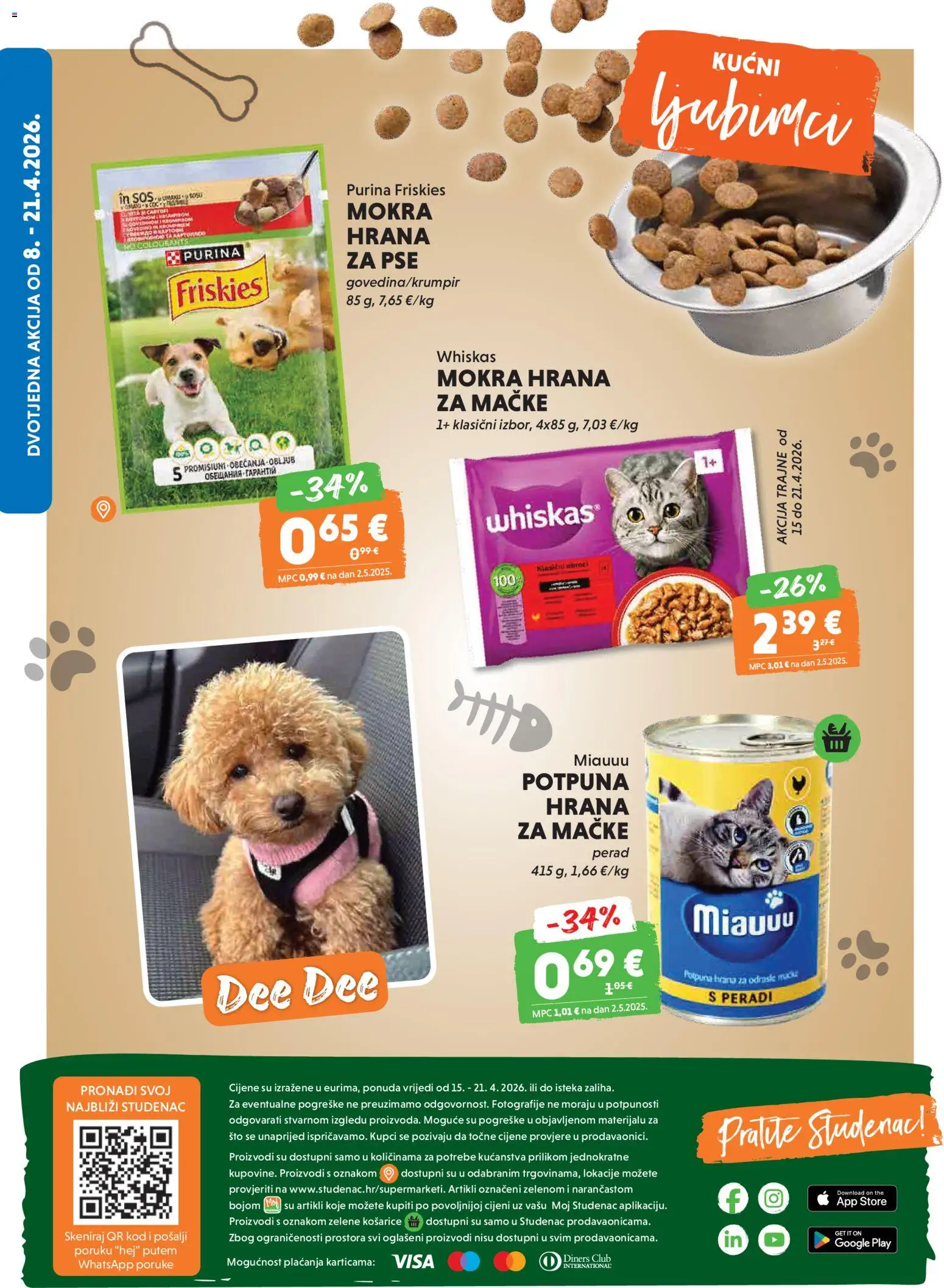 Studenac katalog | vrijedi od 15.04.2026 | Stranica: 32 | Proizvodi: Whiskas, Hrana za mačke