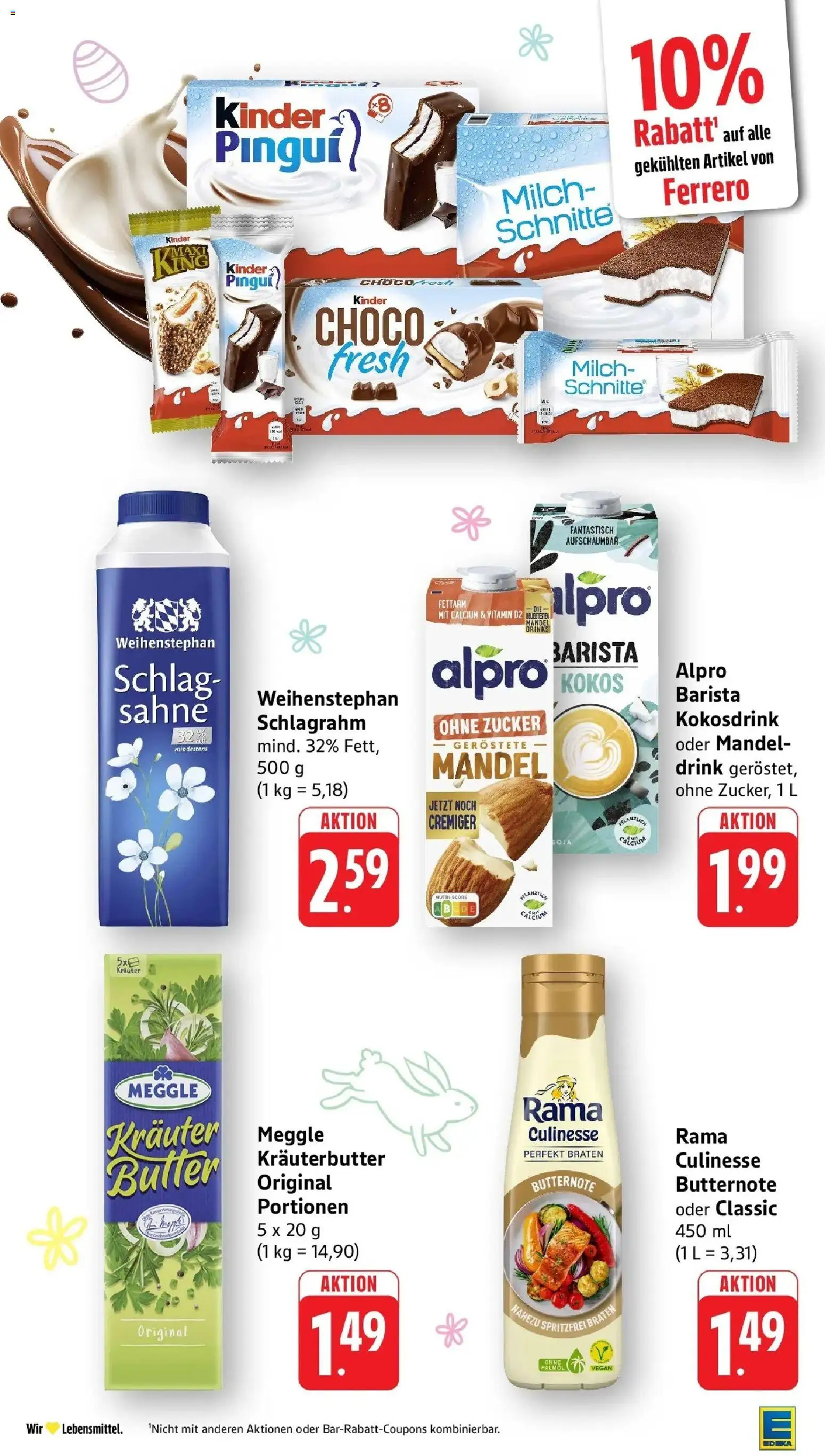 Edeka prospekt Weinheim	 – gültig ab 23.03.2026 | Seite: 19 | Produkte: Rama, Schlagsahne, Butter, Kräuterbutter