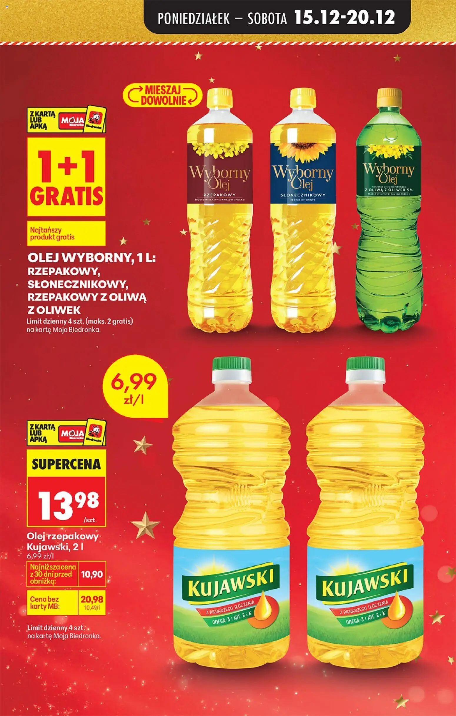 Biedronka gazetka od 15.12.2025 | Strona: 11 | Produkty: Karta, Olej rzepakowy, Oliwa z oliwek, Olej
