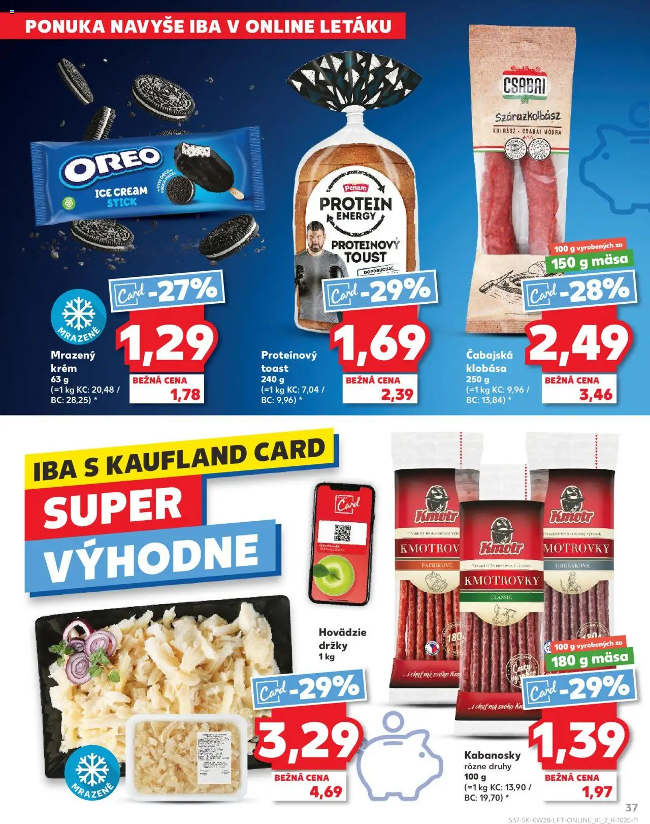 Kaufland Partizánske │ platný od 10.07.2025 | Strana: 37 | Produkty: Klobása, Protein, Krém